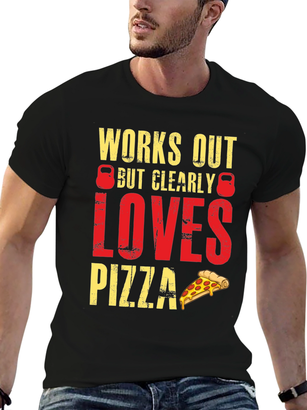 Workout Pizza Lover Graphic Tee