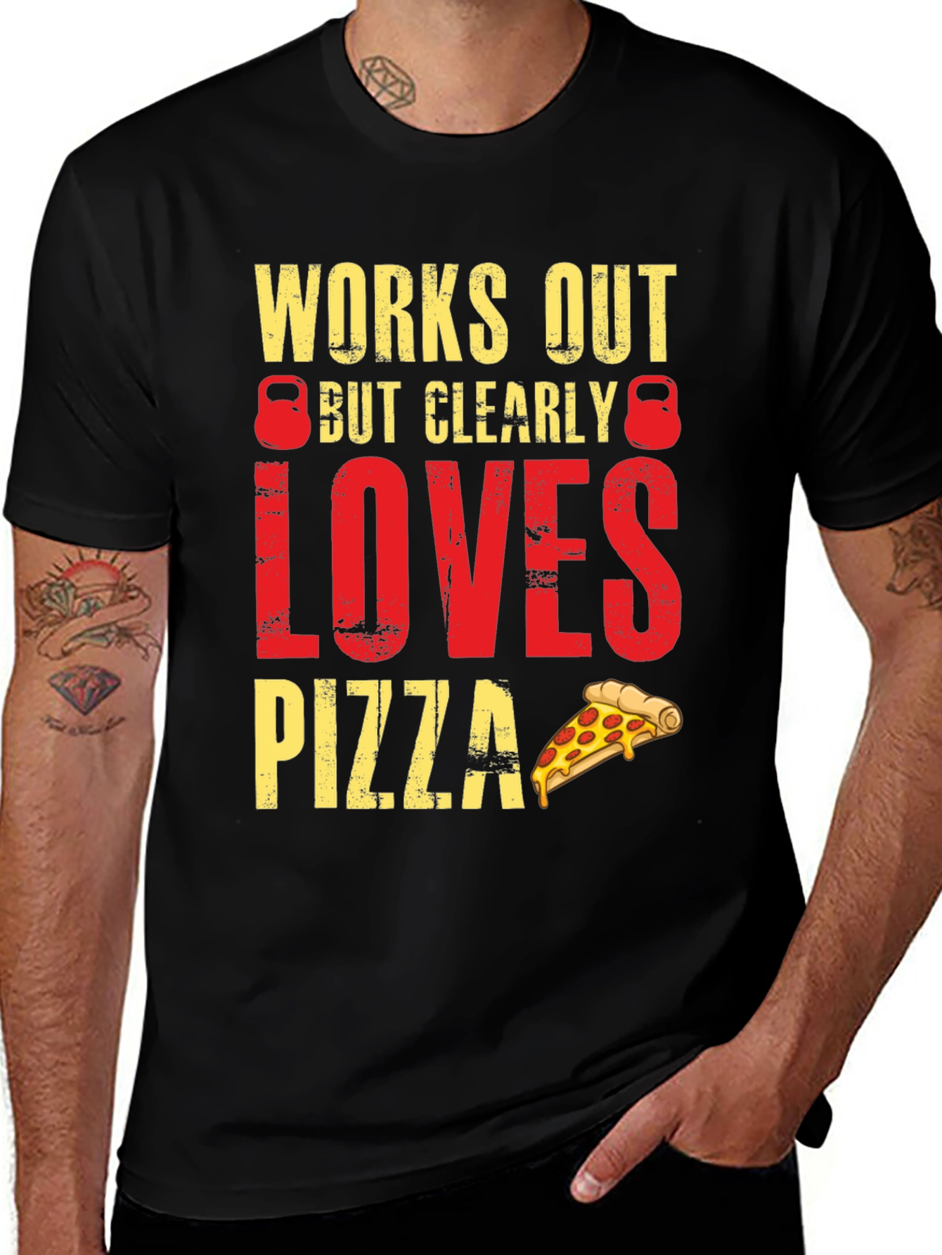 Workout Pizza Lover Graphic Tee