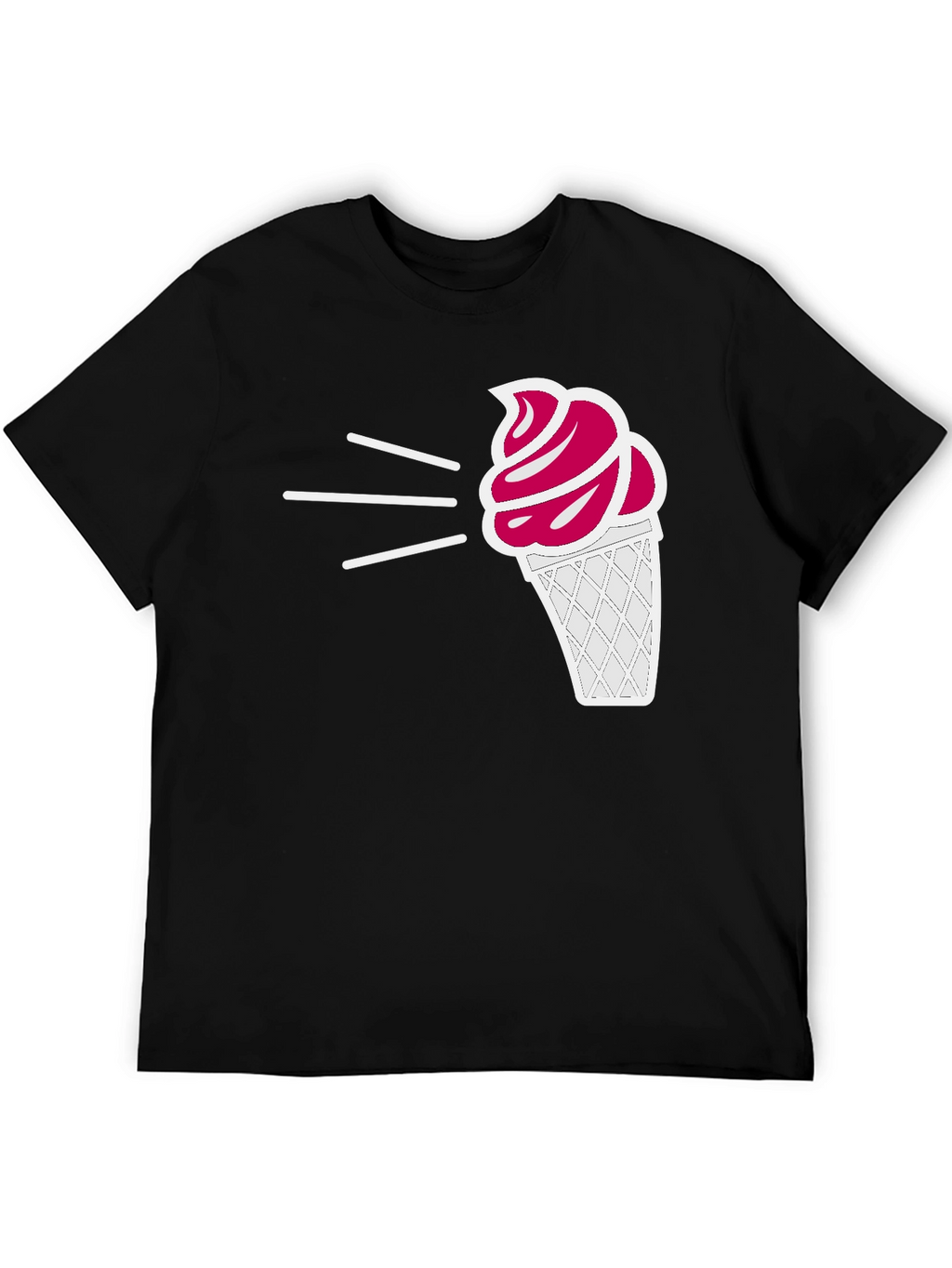 Ice Cream Graphic Tee - Black Casual T-Shirt