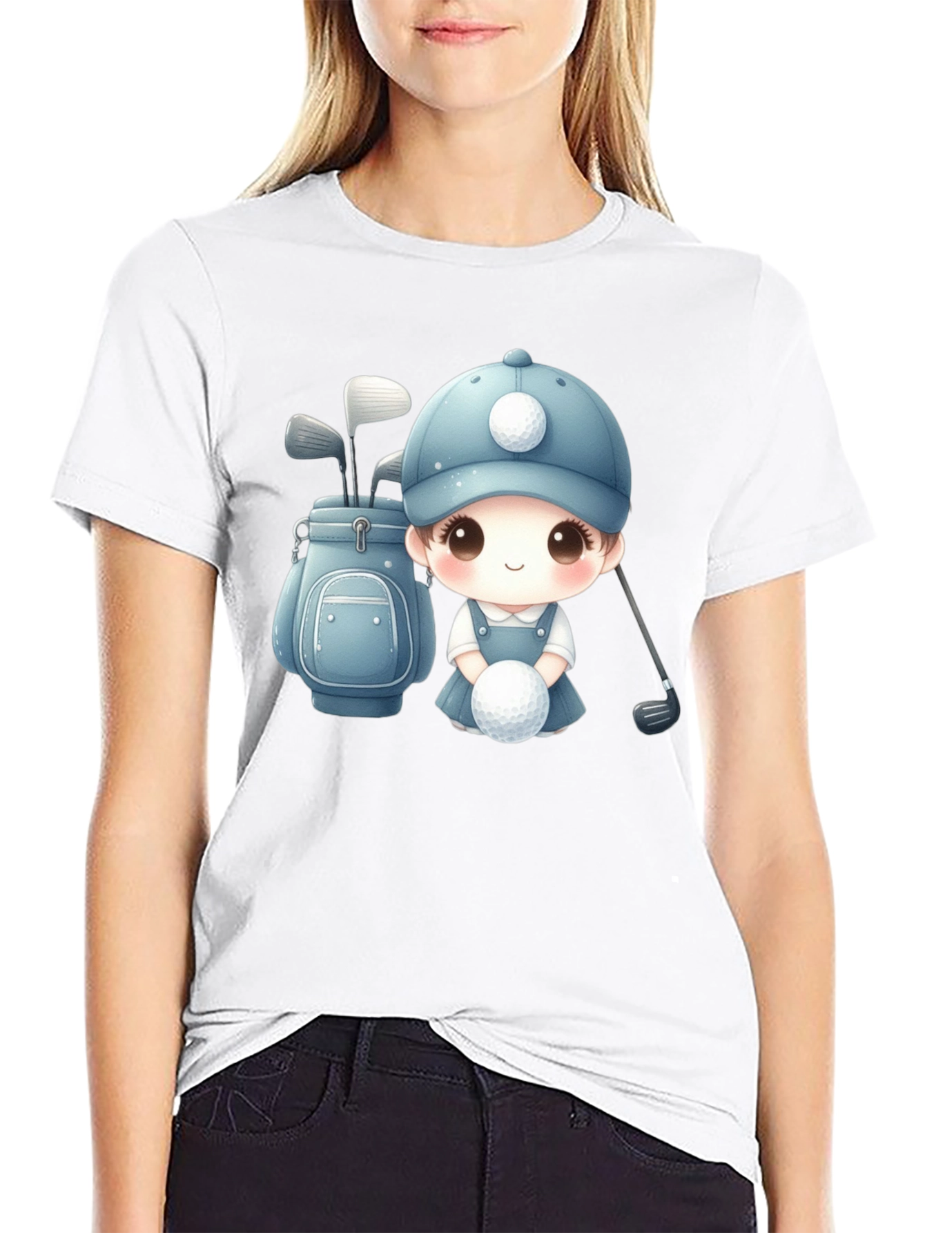 Cartoon Golfer T-Shirt - Cute Golfing Apparel