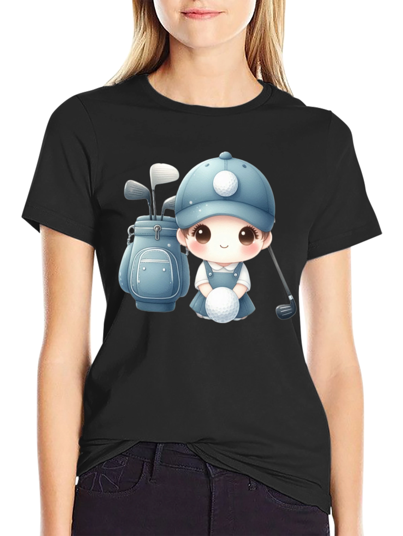 Cartoon Golfer T-Shirt - Cute Golfing Apparel