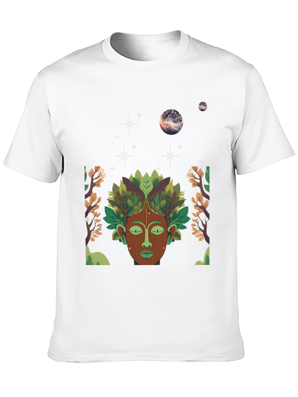 Nature Spirit Graphic Tee - Black Cotton Blend