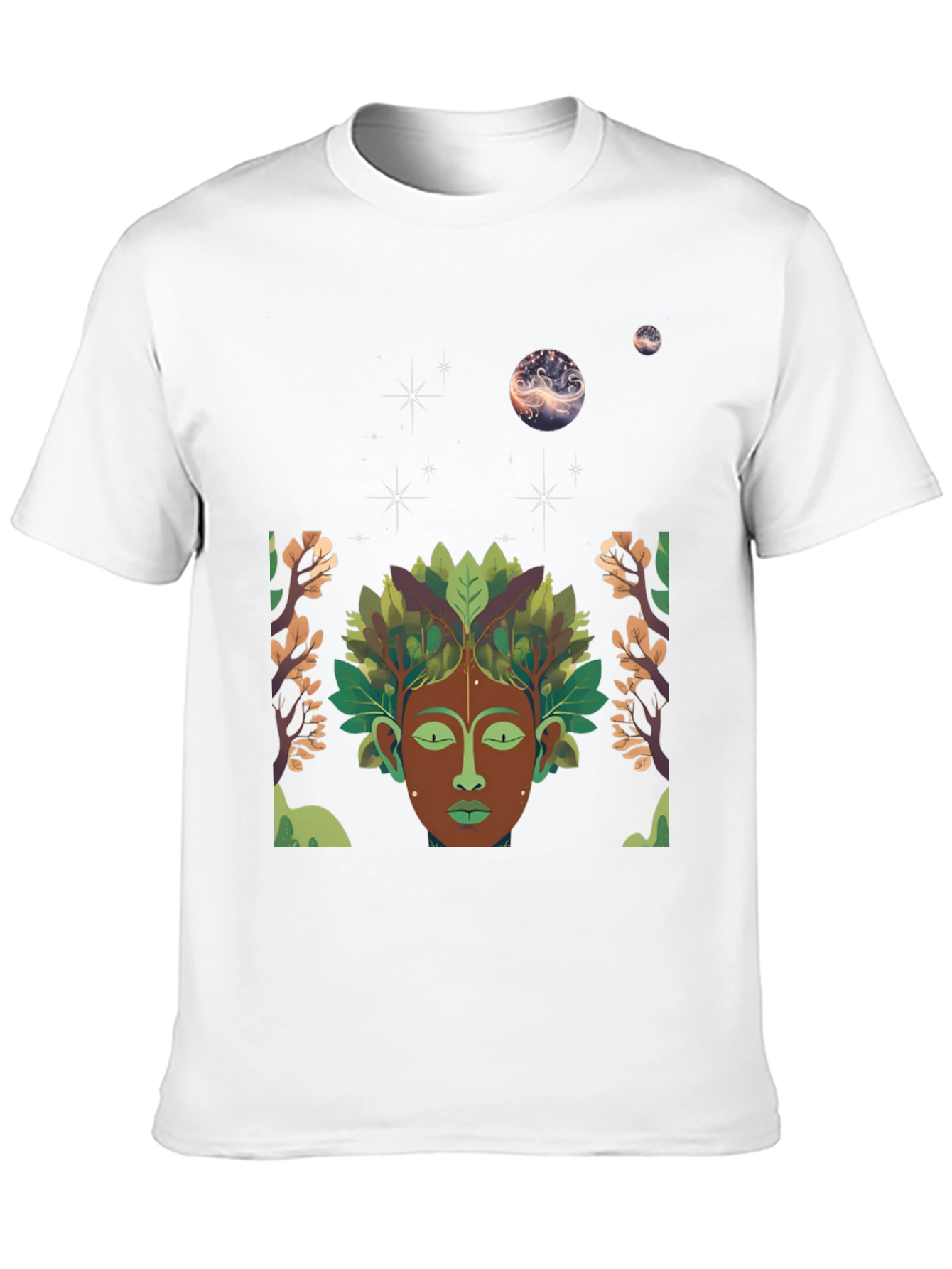 Nature Spirit Graphic Tee - Black Cotton Blend