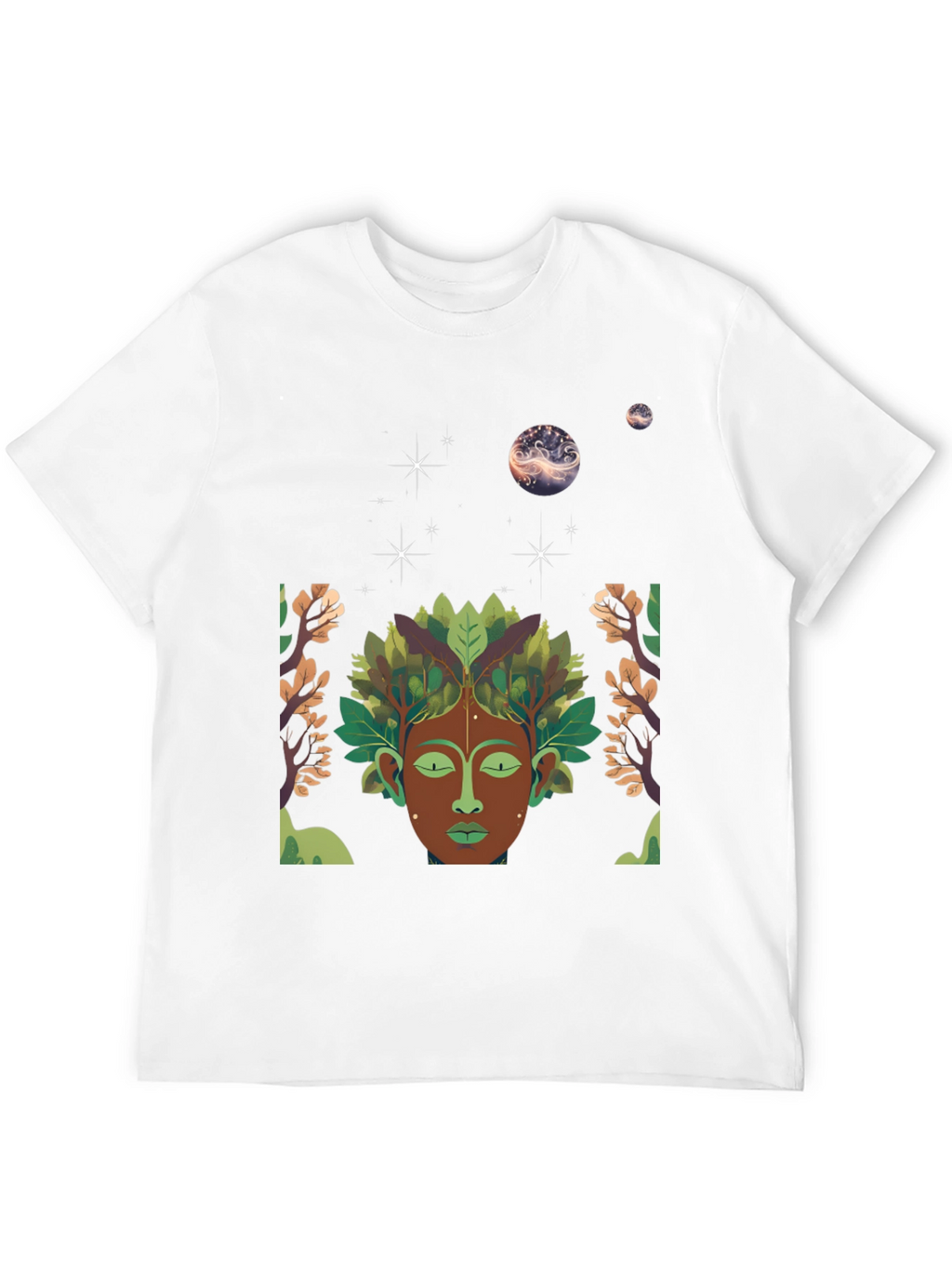 Nature Spirit Graphic Tee - Black Cotton Blend