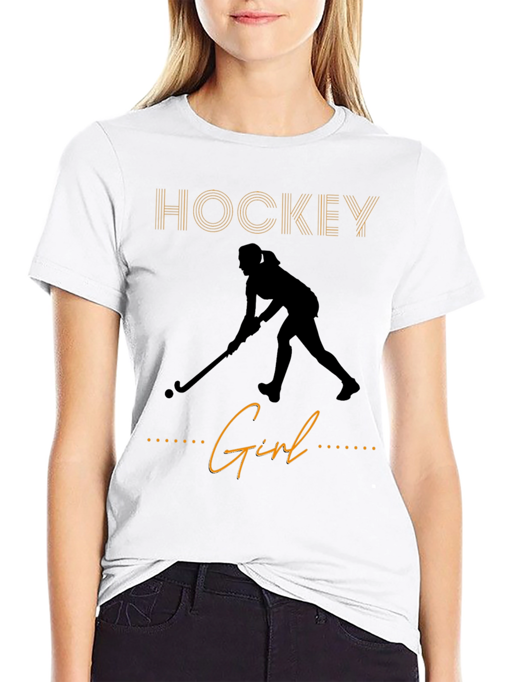 Hockey Girl T-Shirt - Sporty Graphic Tee