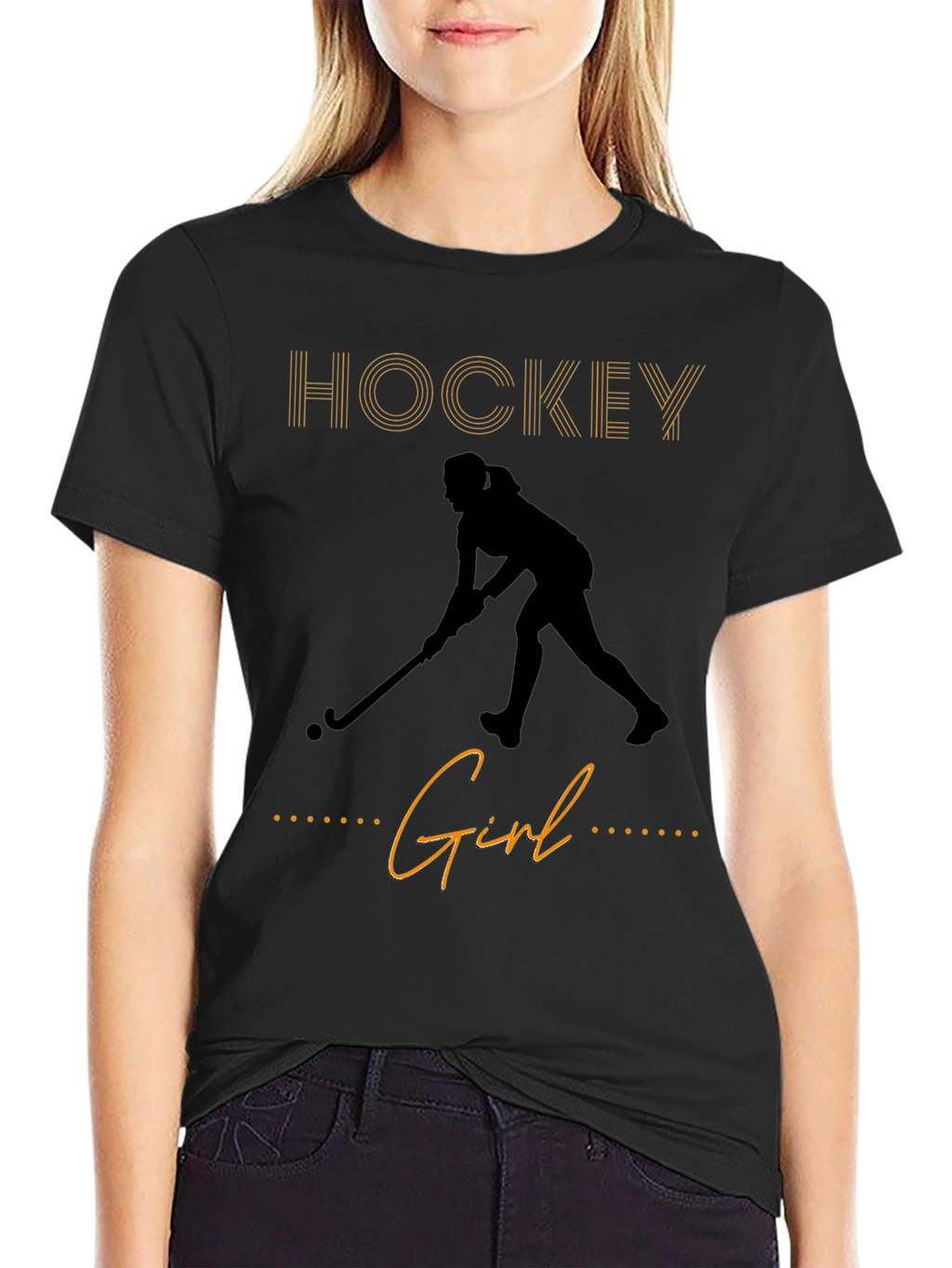 Hockey Girl T-Shirt - Sporty Graphic Tee