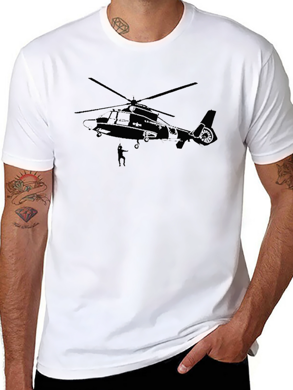 Military Helicopter Design Tee