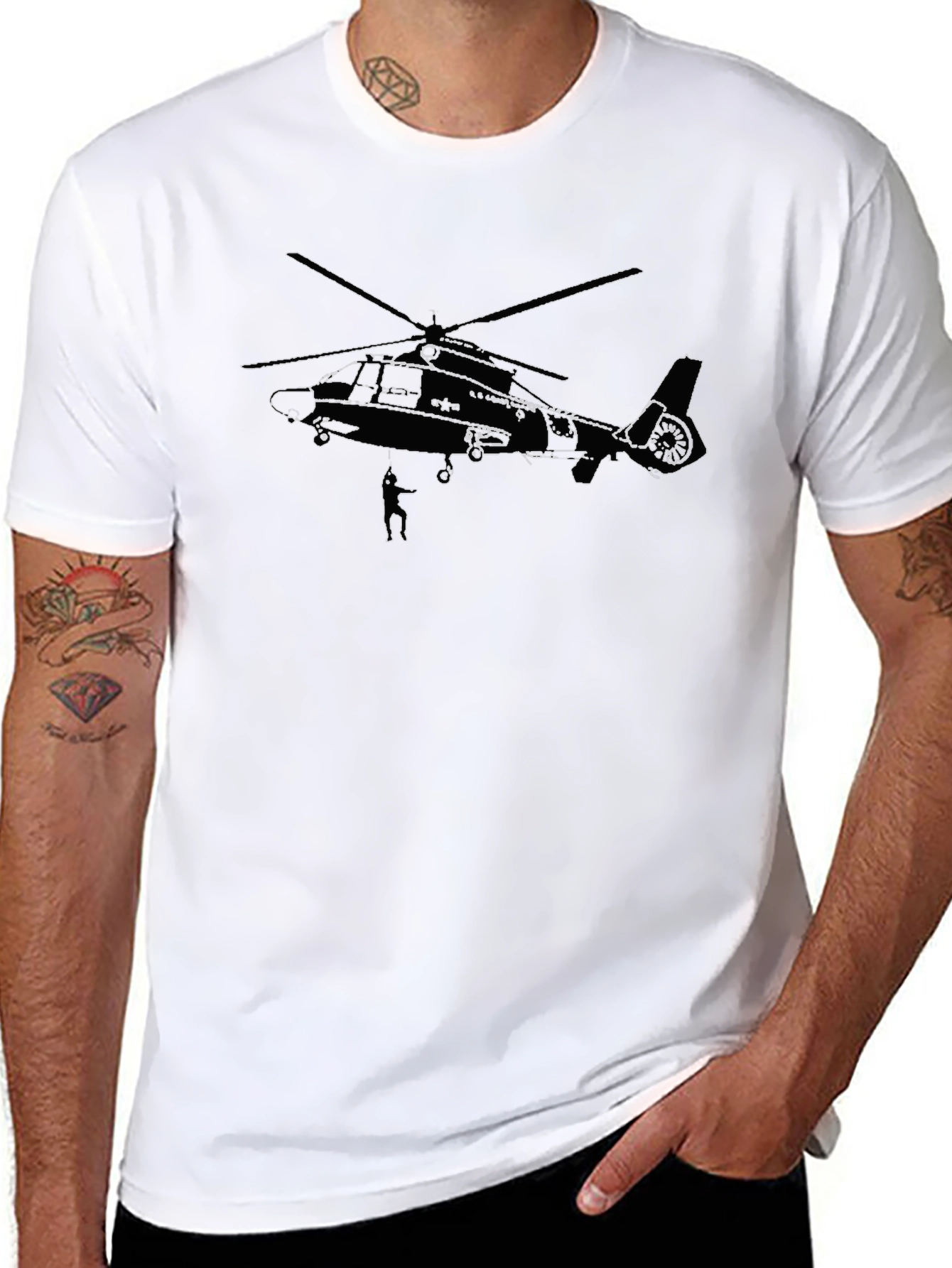 Military Helicopter Design Tee