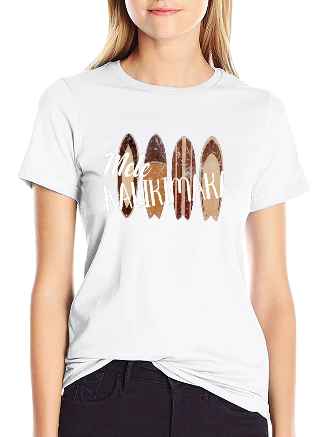 Mele Kalikimaka Surfboard T-Shirt