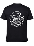 Surf Hard Graphic Tee - Black Casual T-Shirt