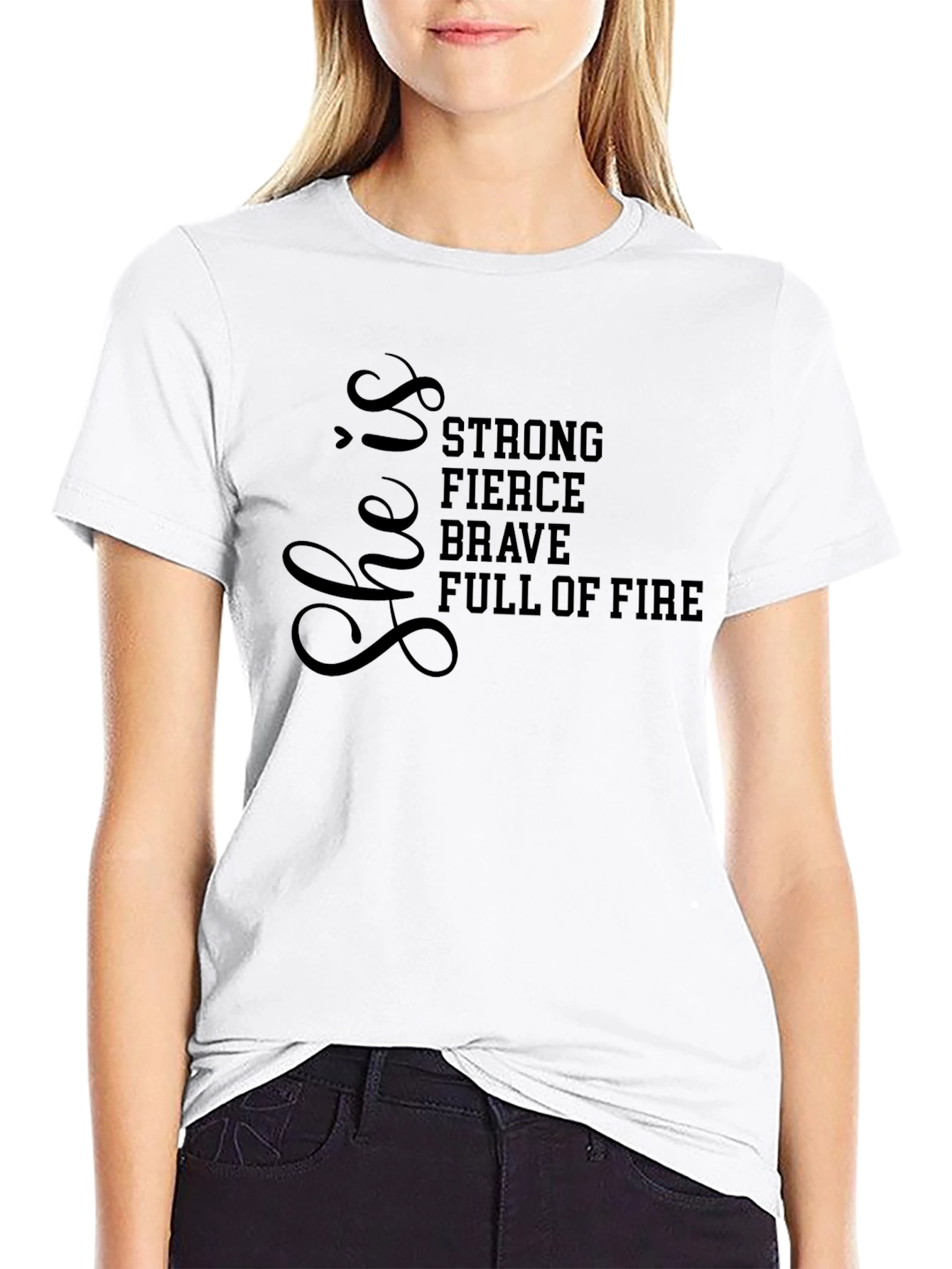 She Is Strong Womens Graphic T-Shirt