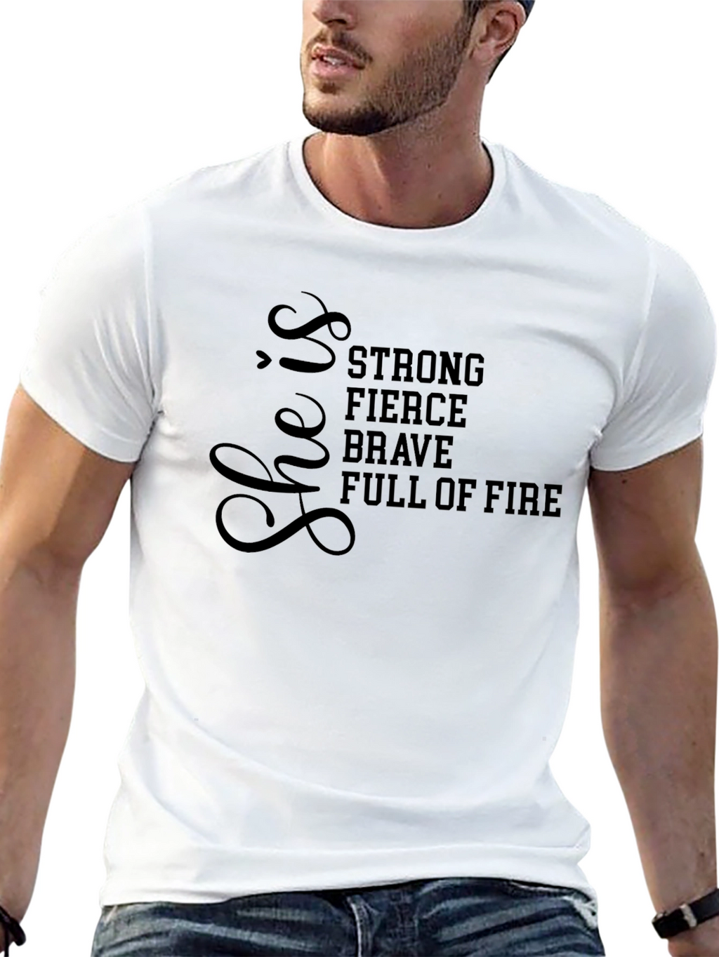 She Is Strong Womens Graphic T-Shirt
