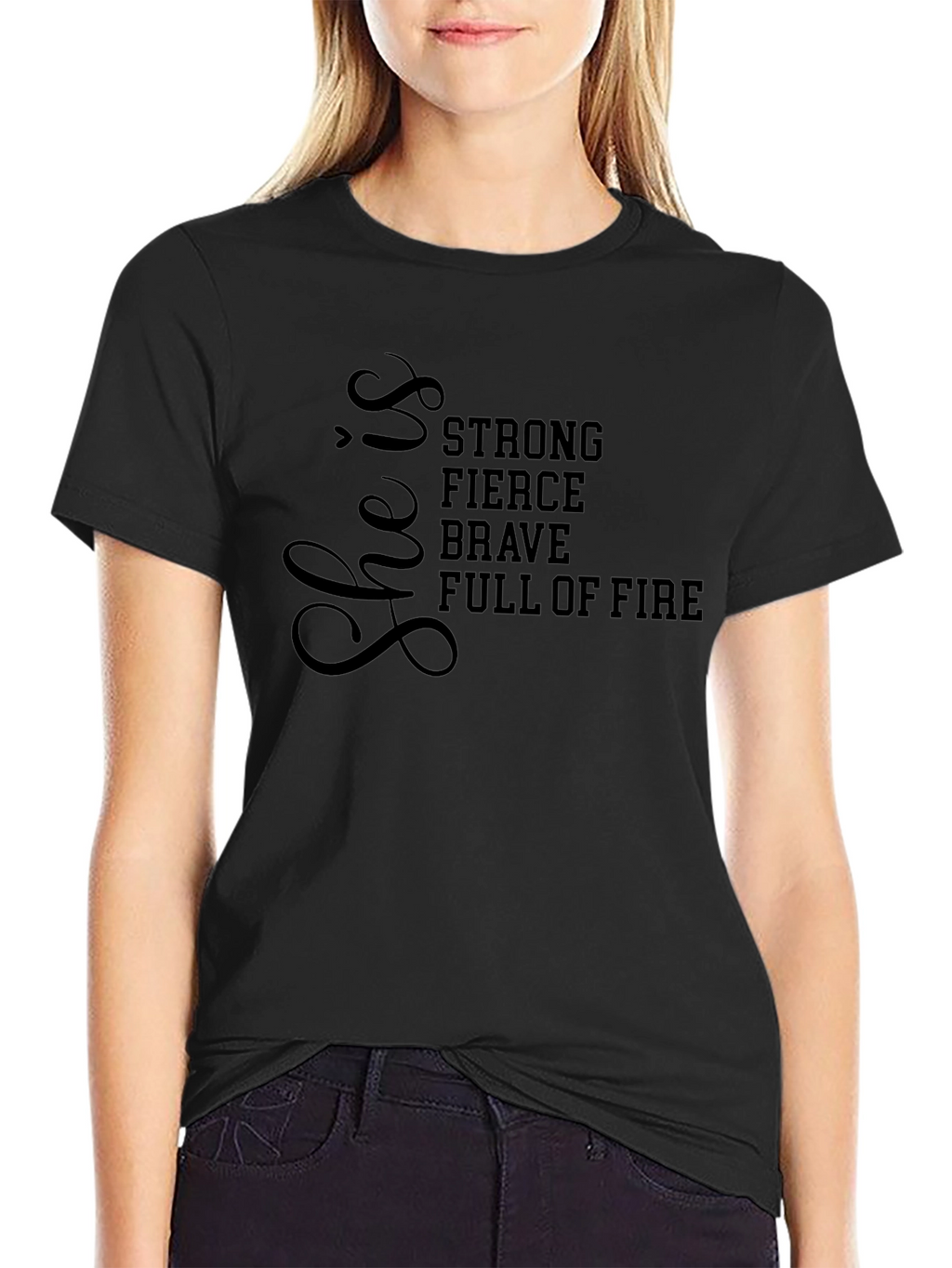 She Is Strong Womens Graphic T-Shirt