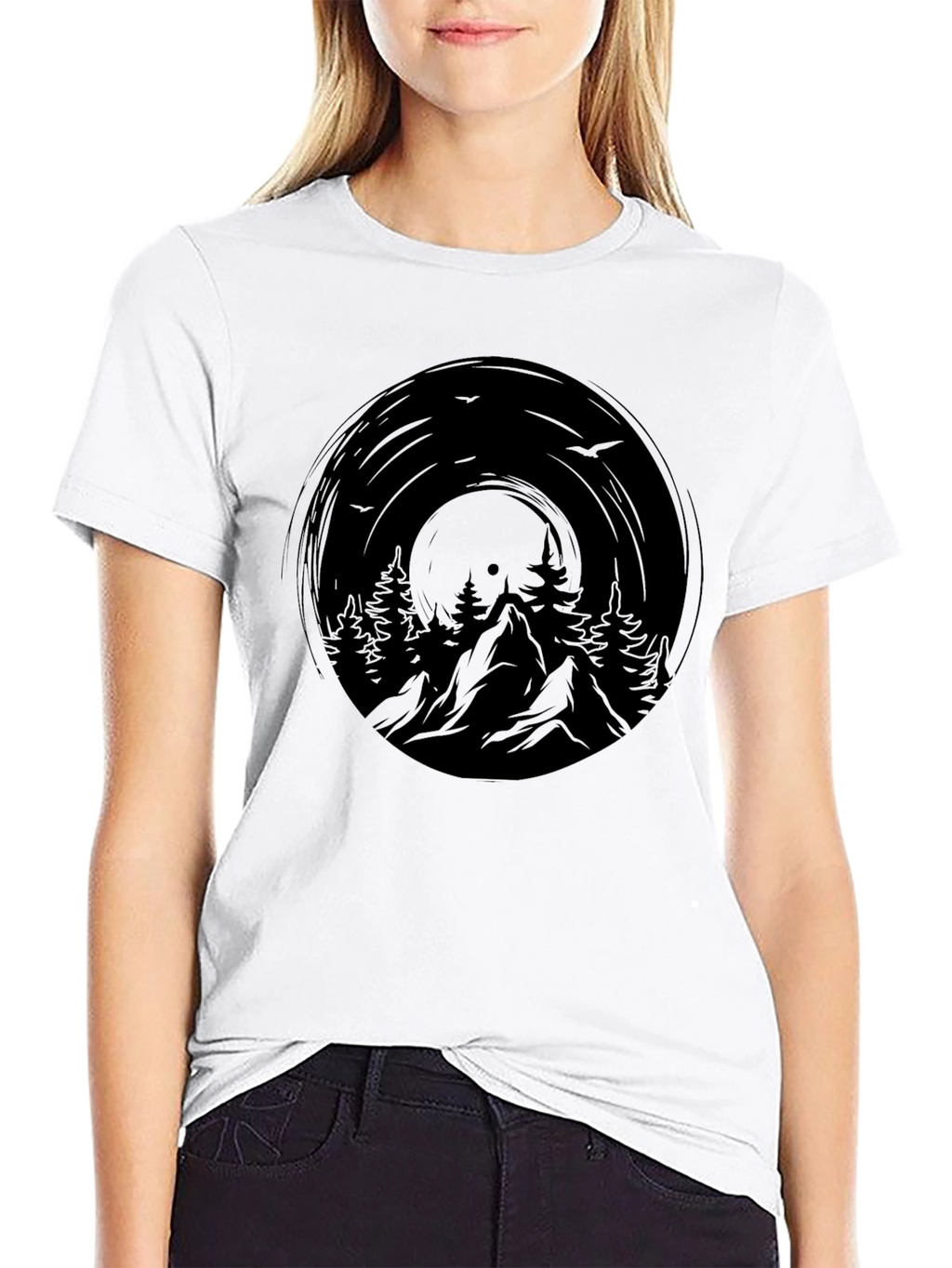 Mountain Vinyl Graphic Tee - Nature Inspired Design