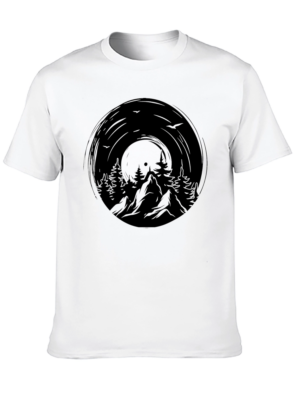 Mountain Vinyl Graphic Tee - Nature Inspired Design