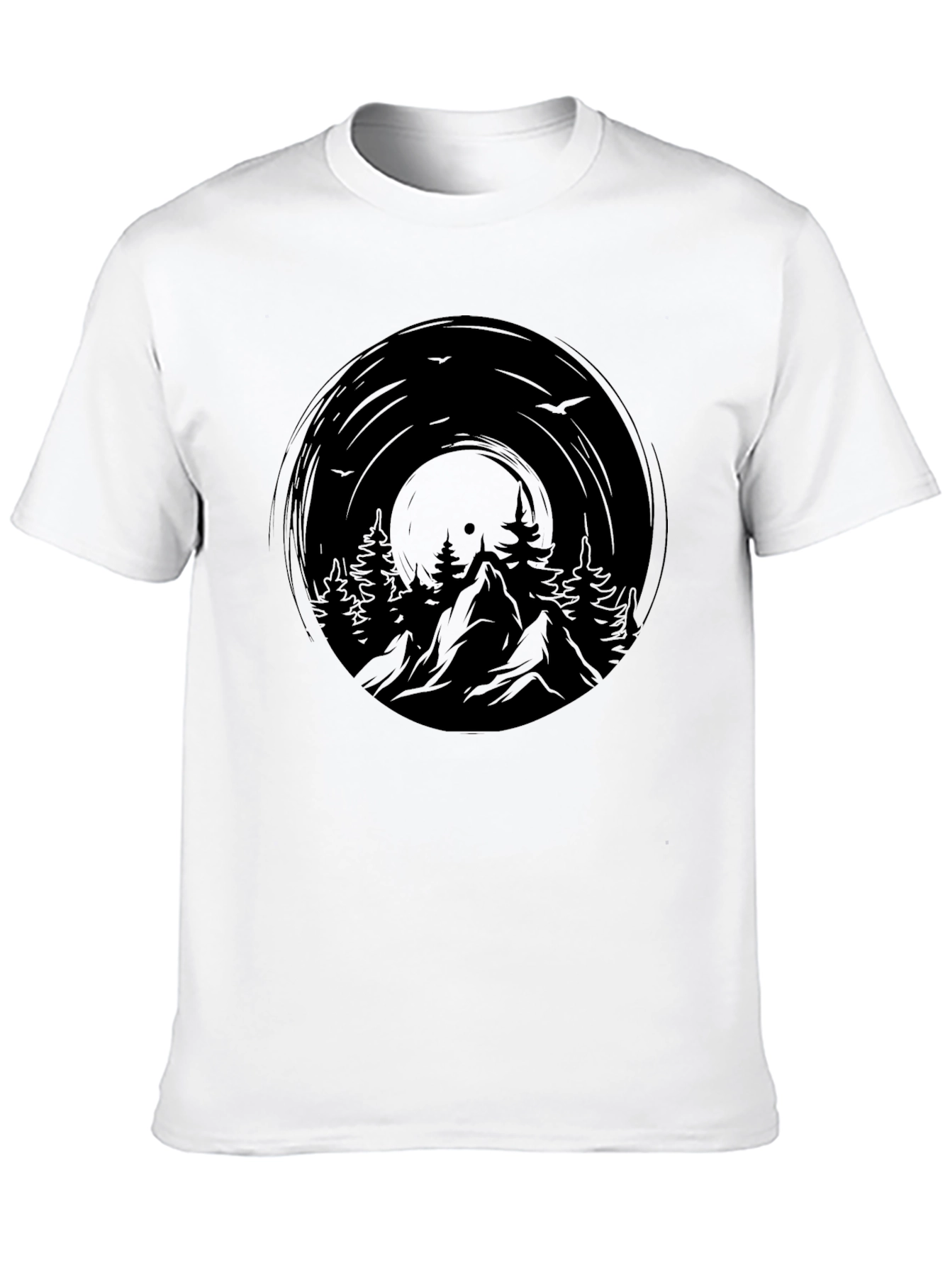 Mountain Vinyl Graphic Tee - Nature Inspired Design