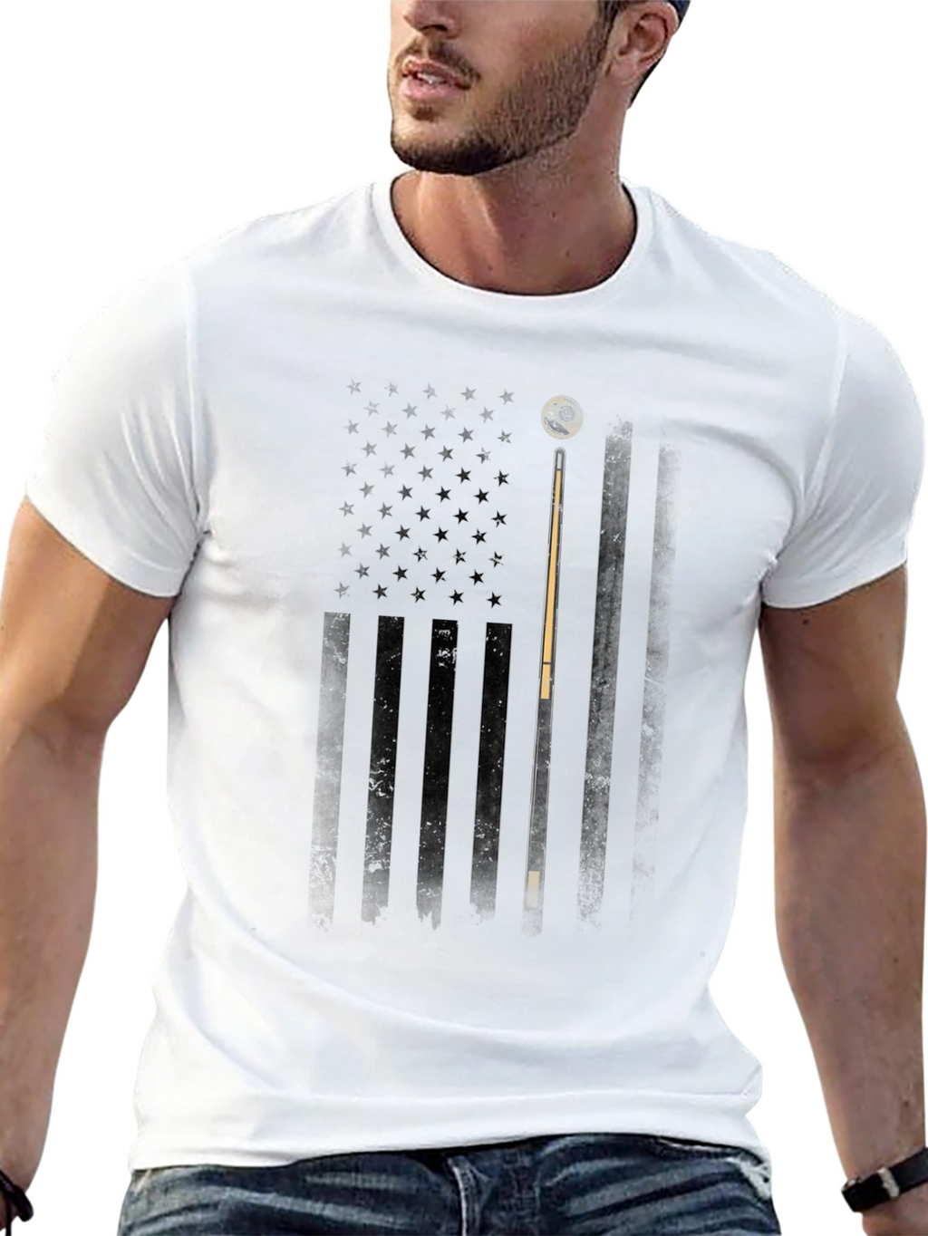 USA Flag Billiards T-Shirt