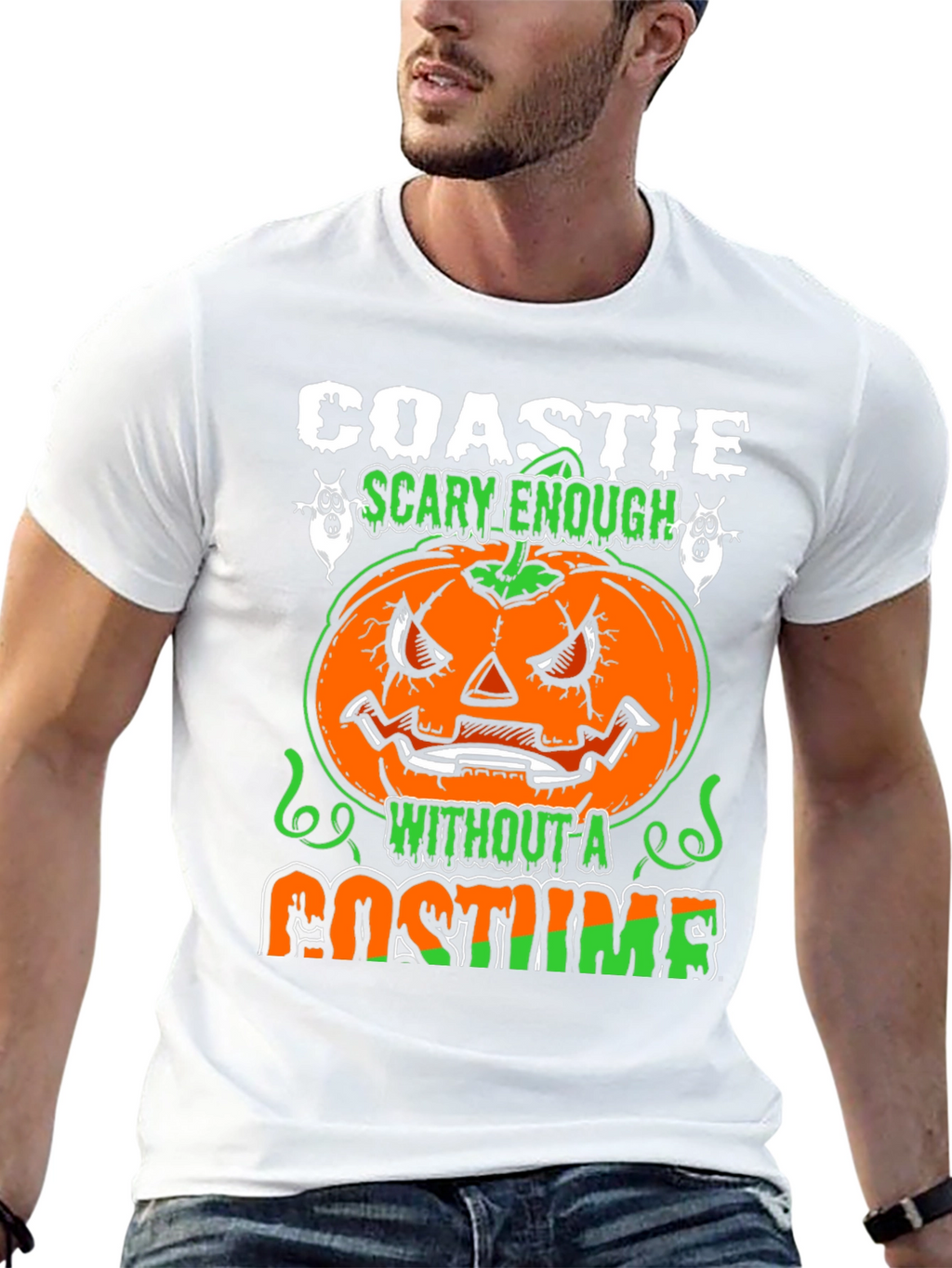 Coastie Scary Enough Halloween T-Shirt