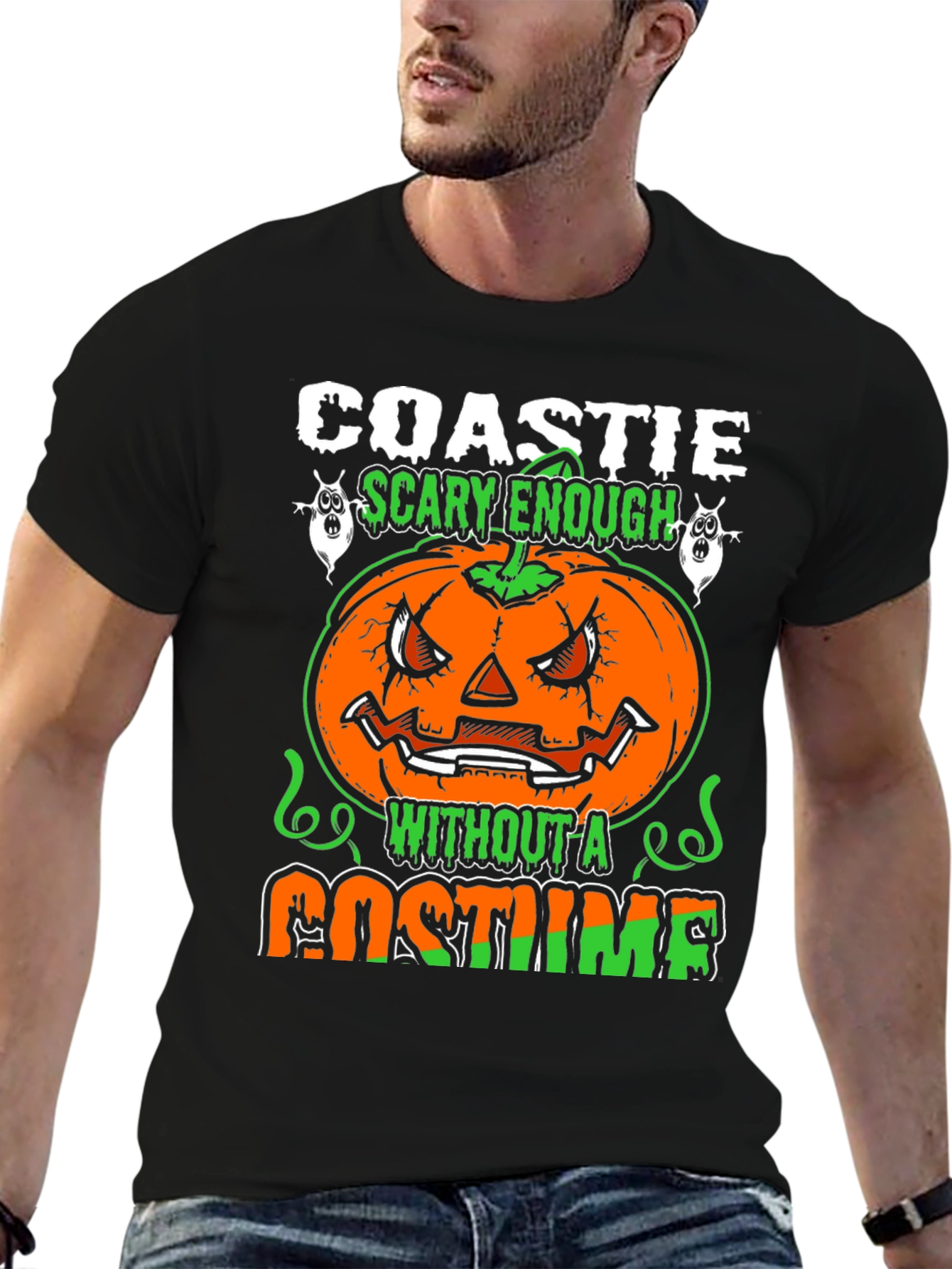 Coastie Scary Enough Halloween T-Shirt