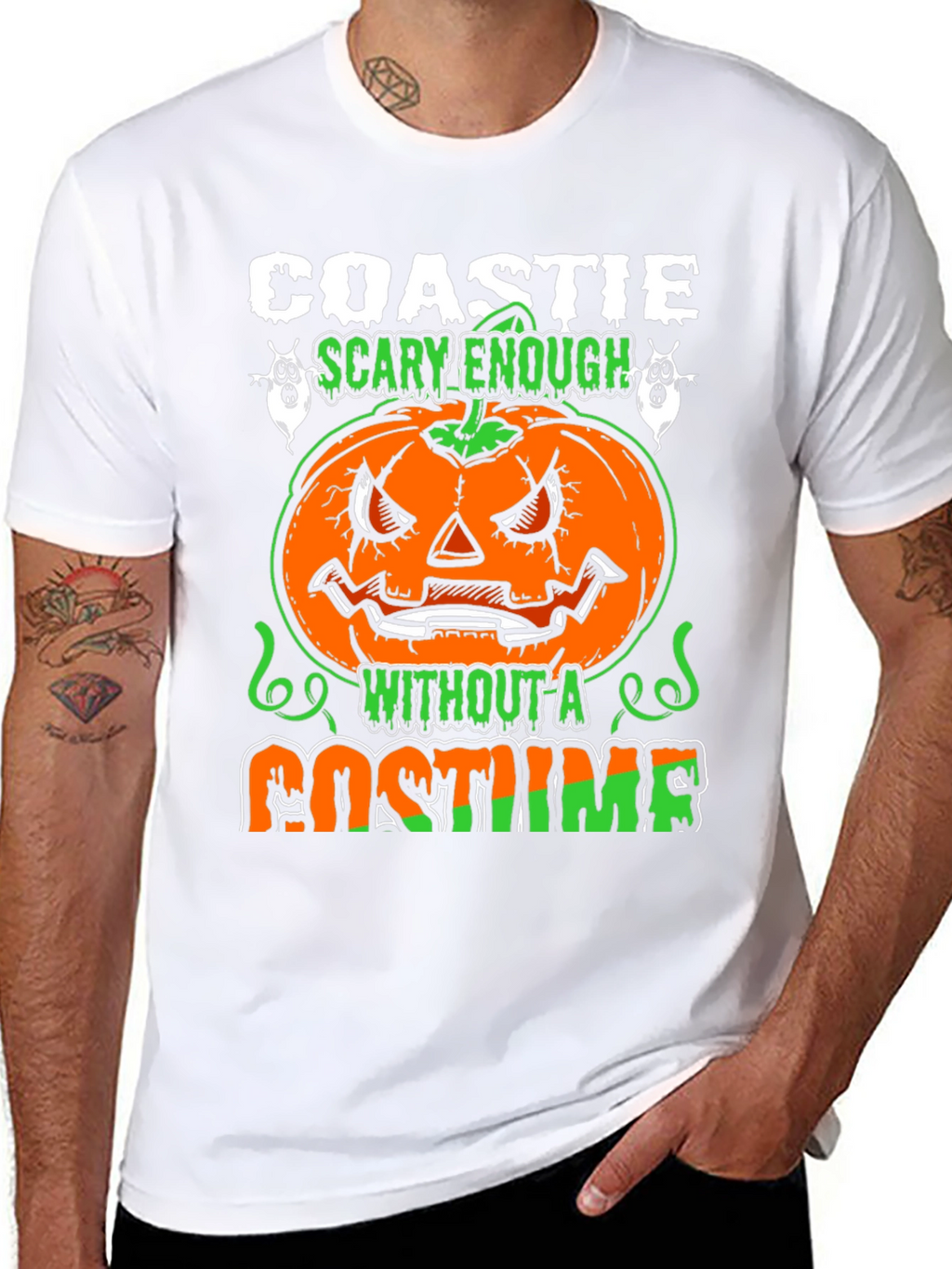 Coastie Scary Enough Halloween T-Shirt