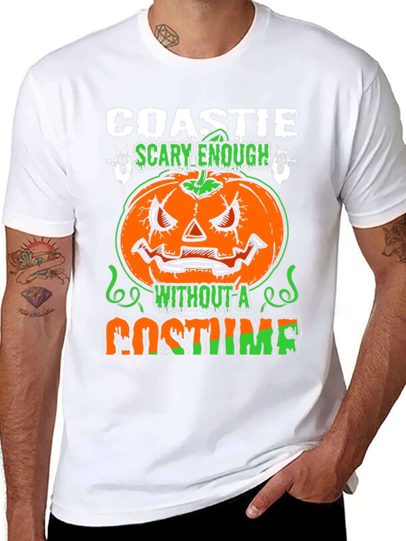 Coastie Scary Enough Halloween T-Shirt