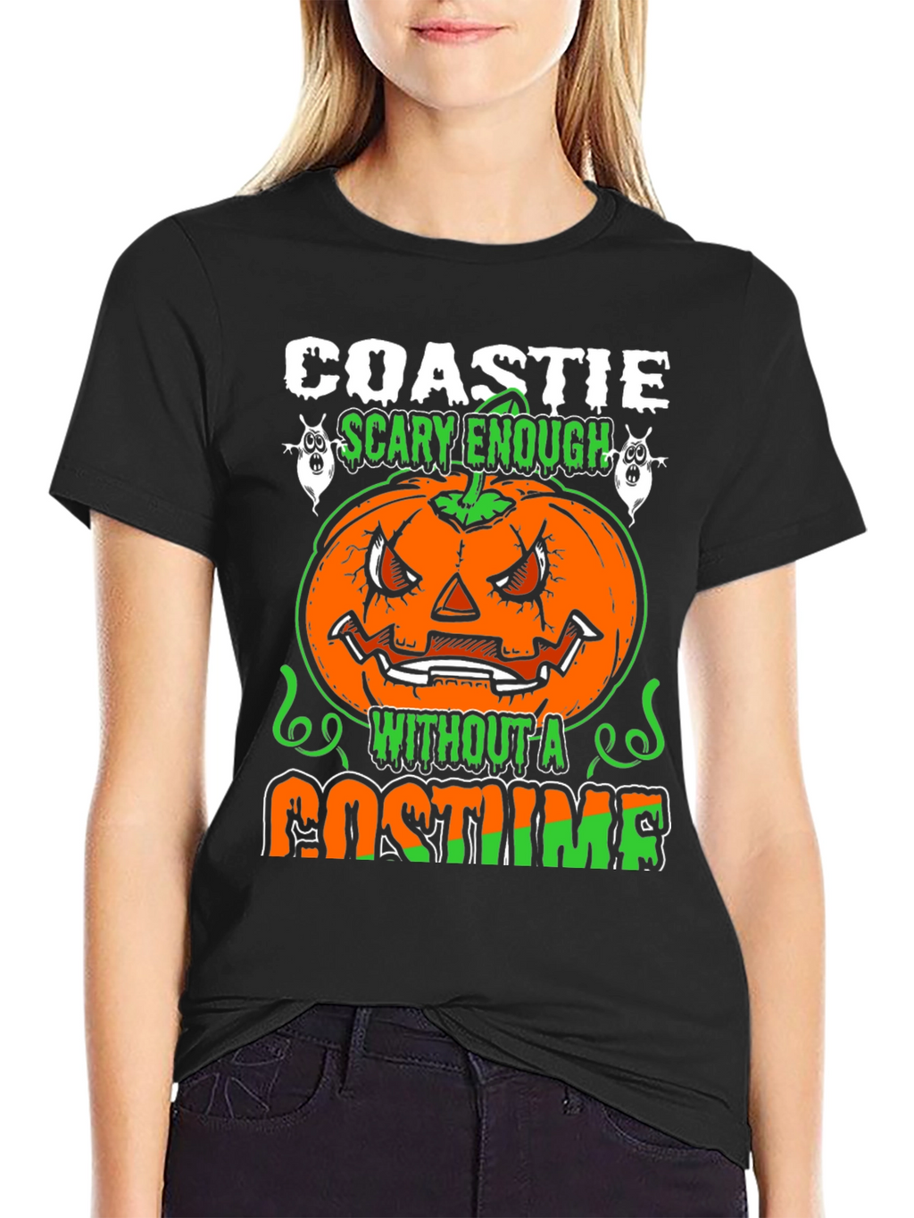 Coastie Scary Enough Halloween T-Shirt