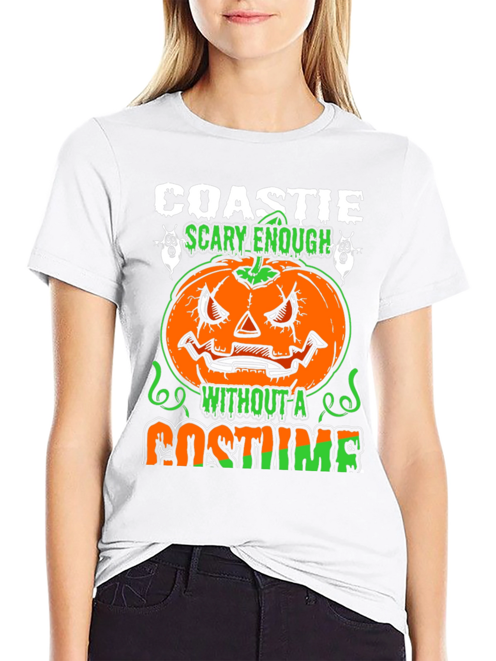 Coastie Scary Enough Halloween T-Shirt