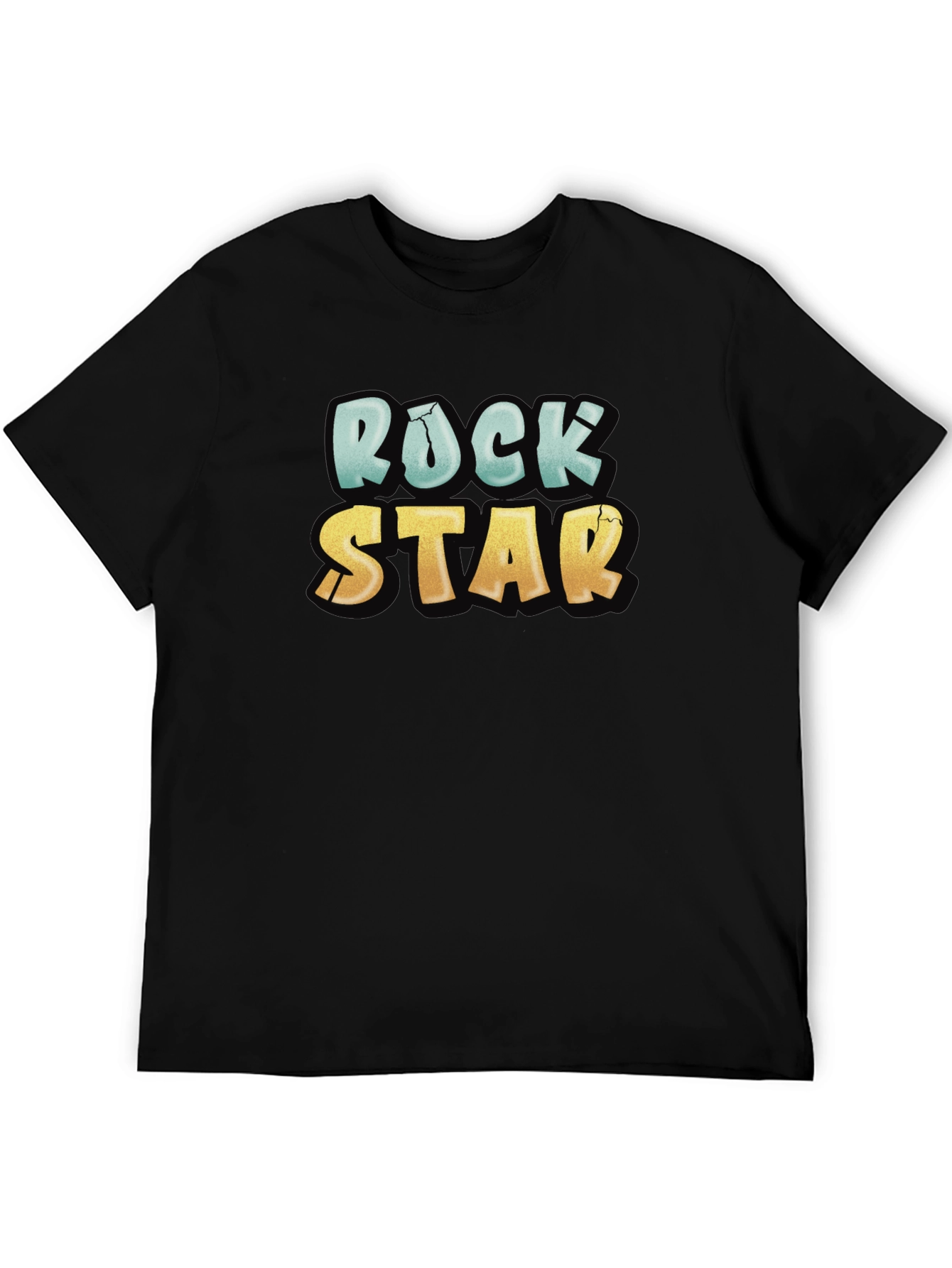 Rock Star Graphic Tee - Cool Casual Black T-Shirt
