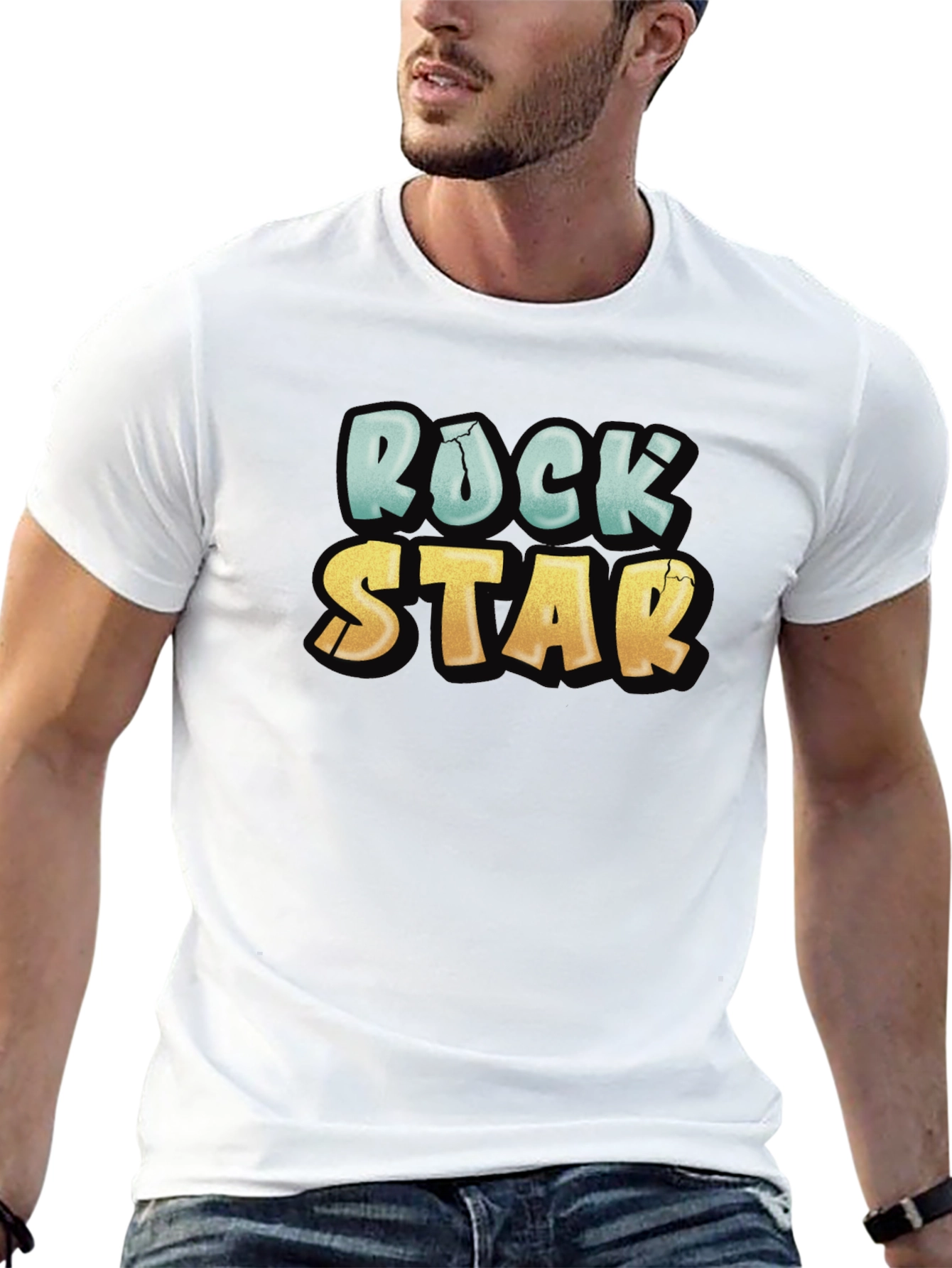 Rock Star Graphic Tee - Cool Casual Black T-Shirt