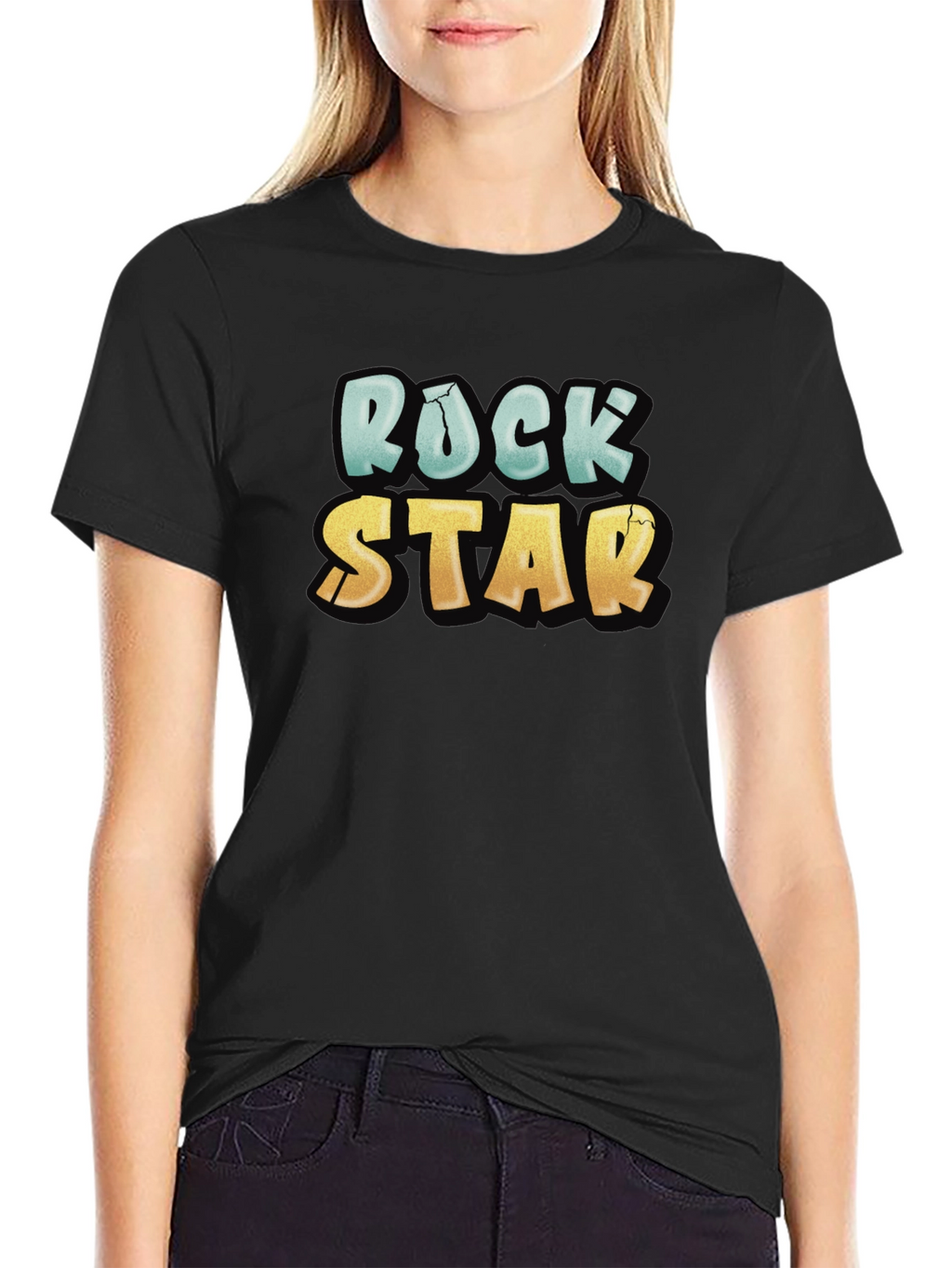 Rock Star Graphic Tee - Cool Casual Black T-Shirt
