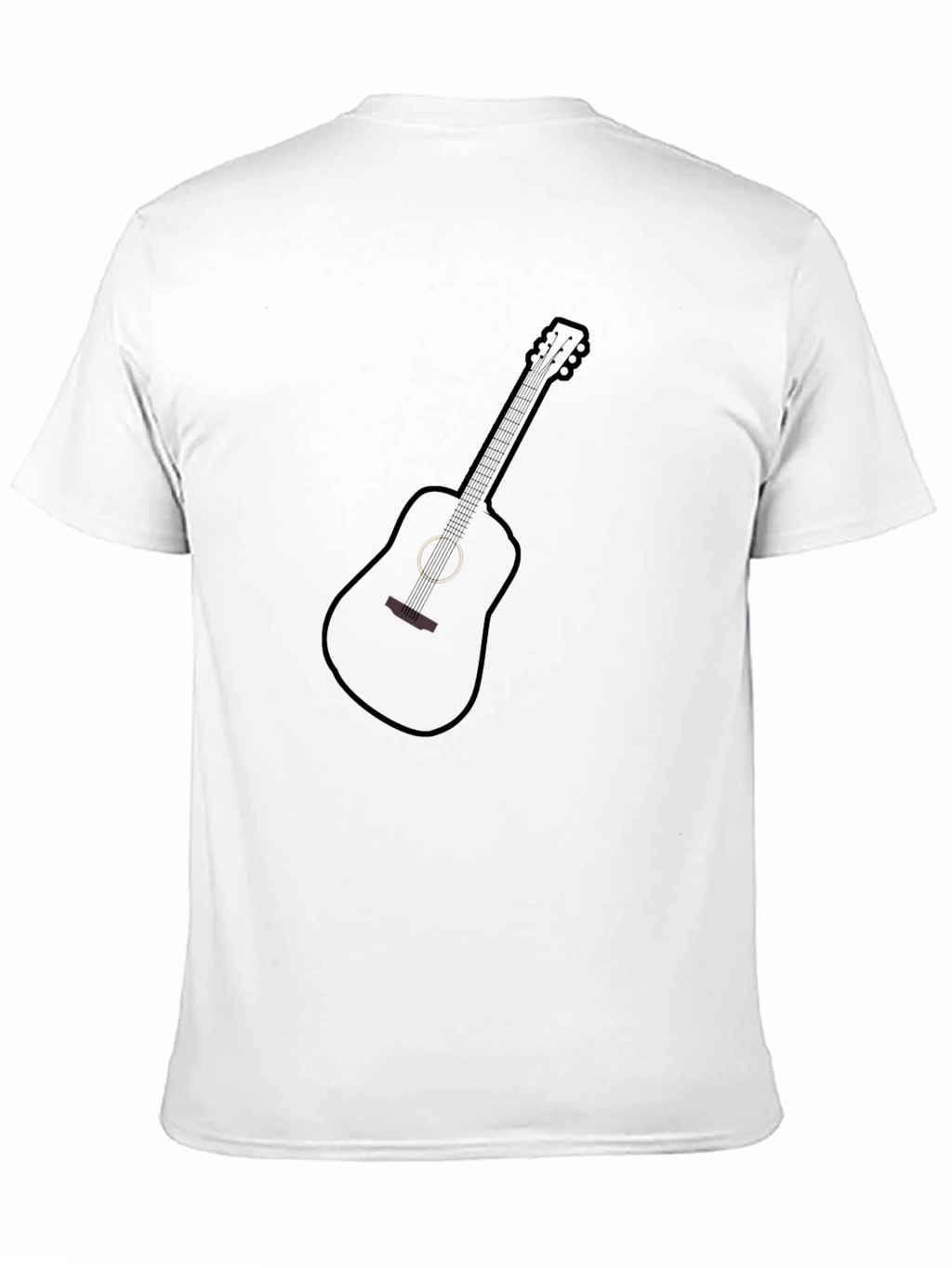Black Guitar Graphic Tee - Music Lover T-Shirt