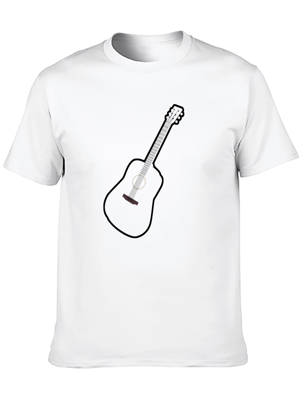 Black Guitar Graphic Tee - Music Lover T-Shirt