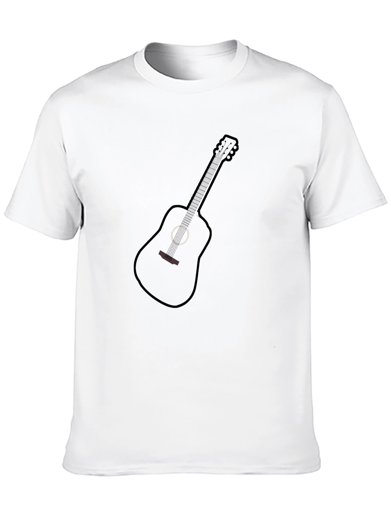 Black Guitar Graphic Tee - Music Lover T-Shirt