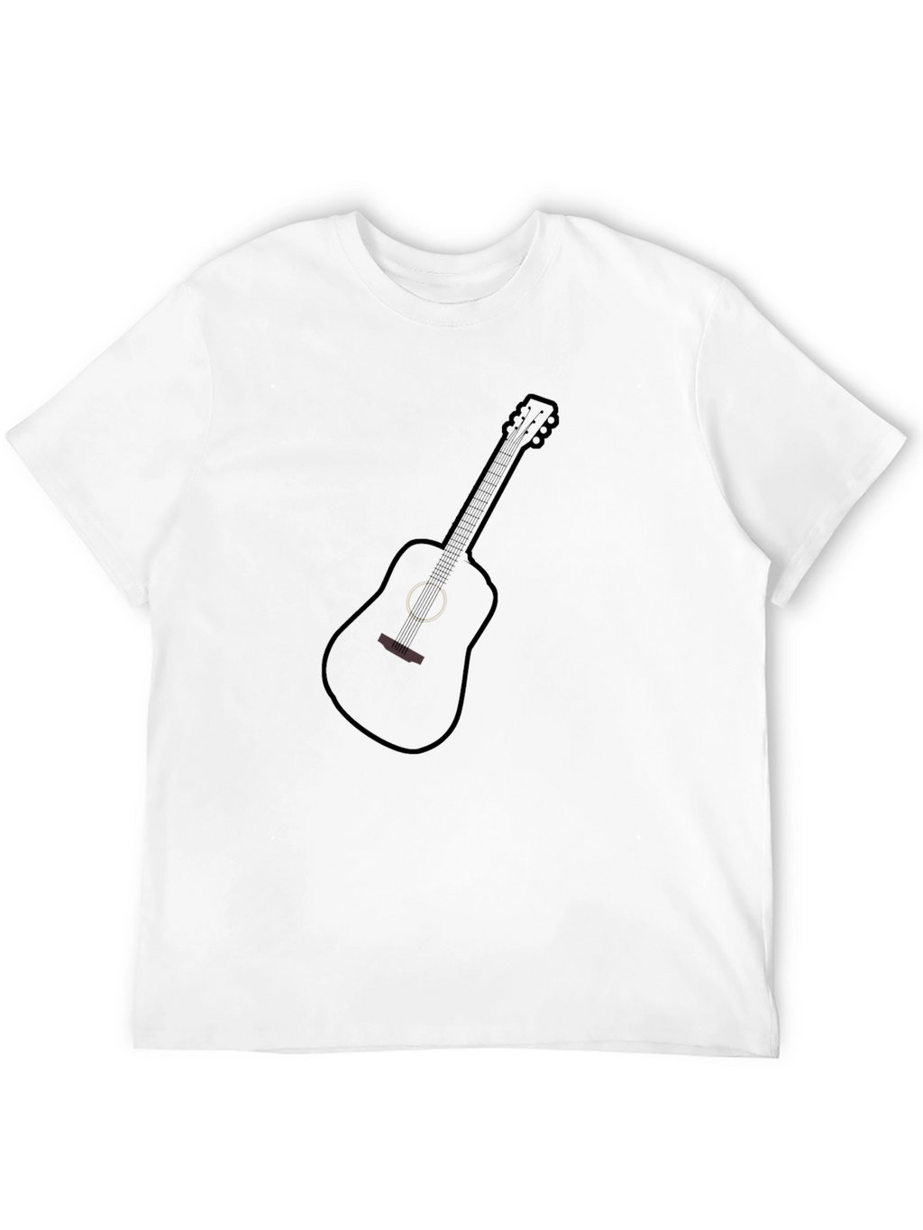 Black Guitar Graphic Tee - Music Lover T-Shirt
