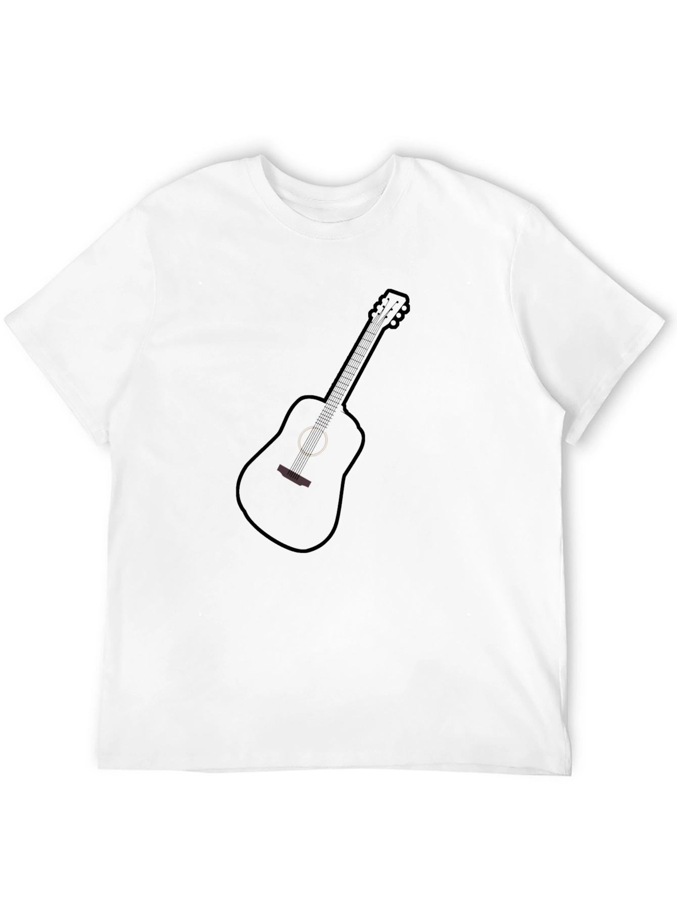 Black Guitar Graphic Tee - Music Lover T-Shirt