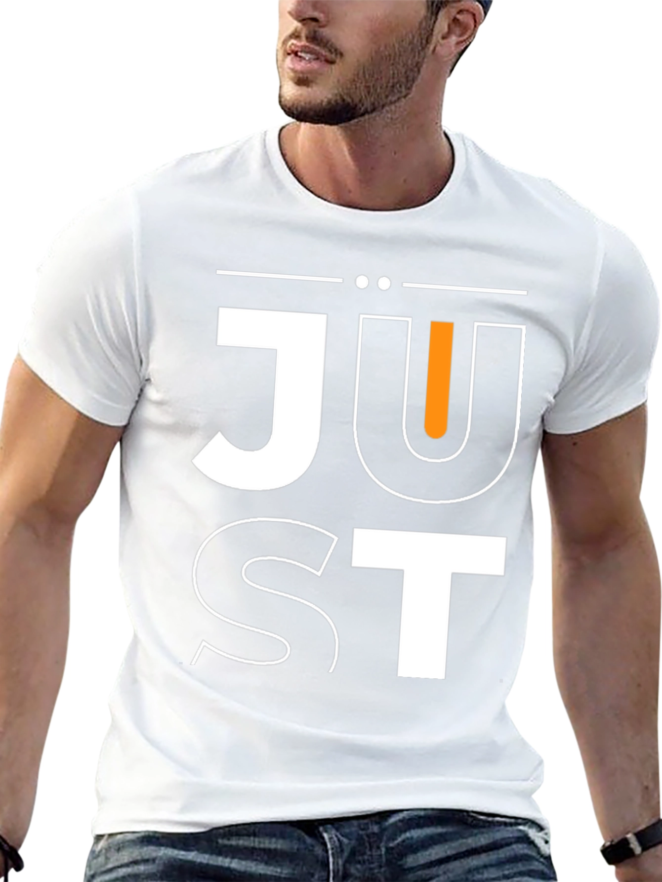 Just Graphic Print Crew Neck T-Shirt