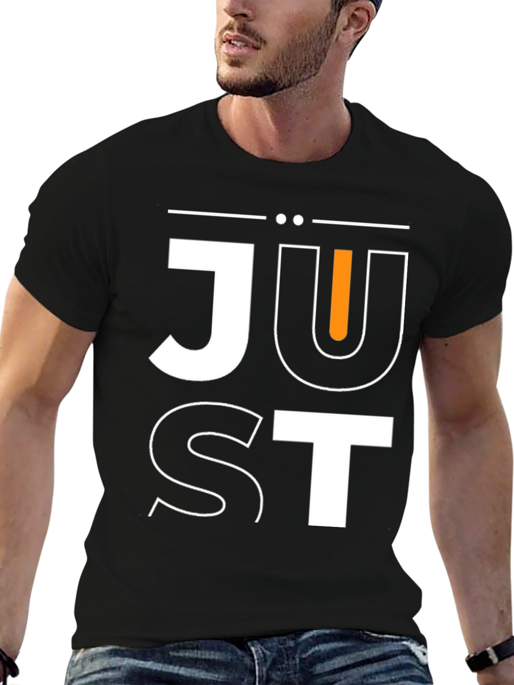 Just Graphic Print Crew Neck T-Shirt