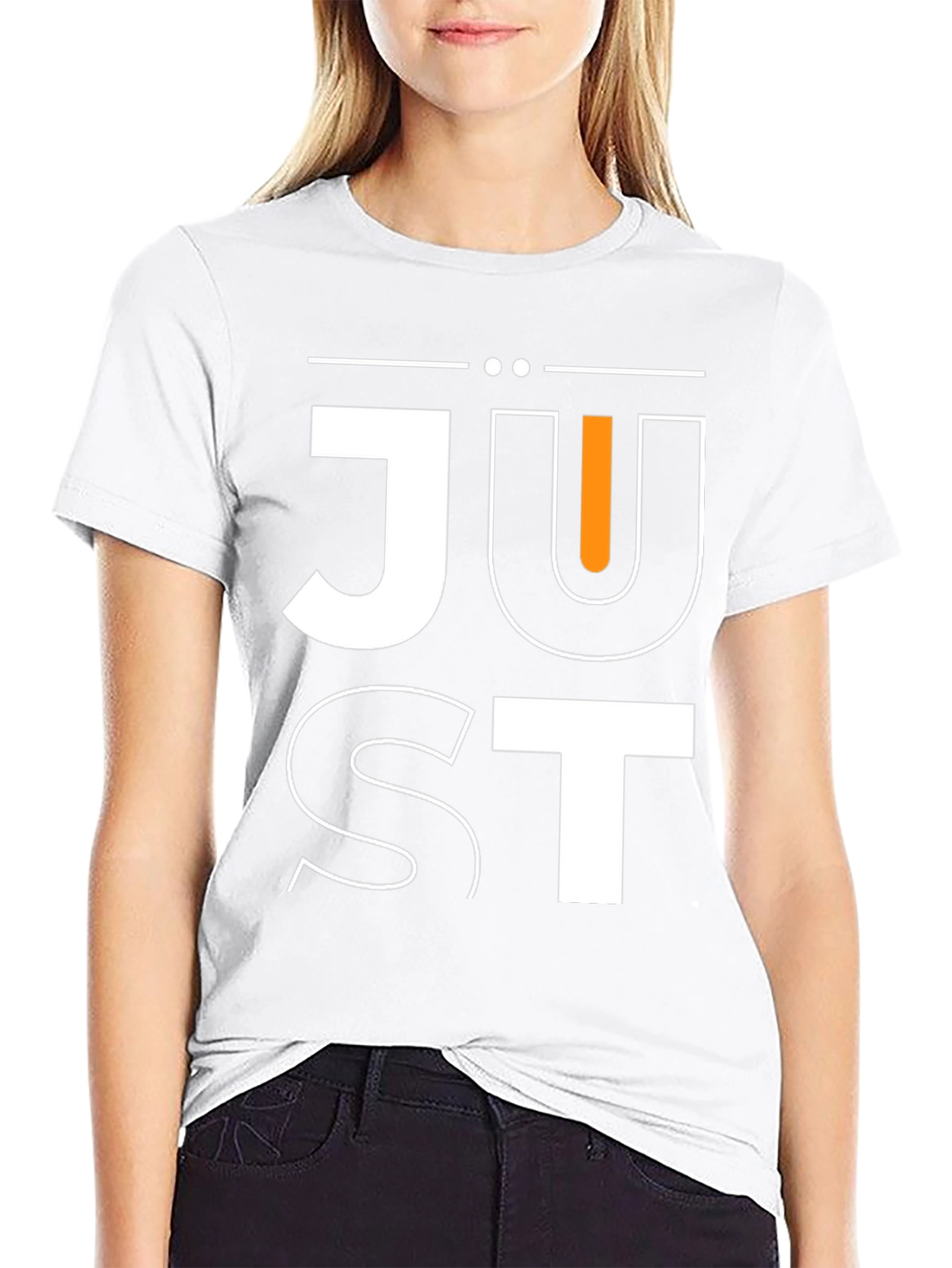 Just Graphic Print Crew Neck T-Shirt