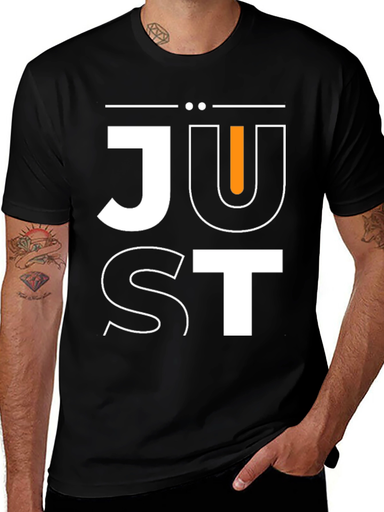 Just Graphic Print Crew Neck T-Shirt