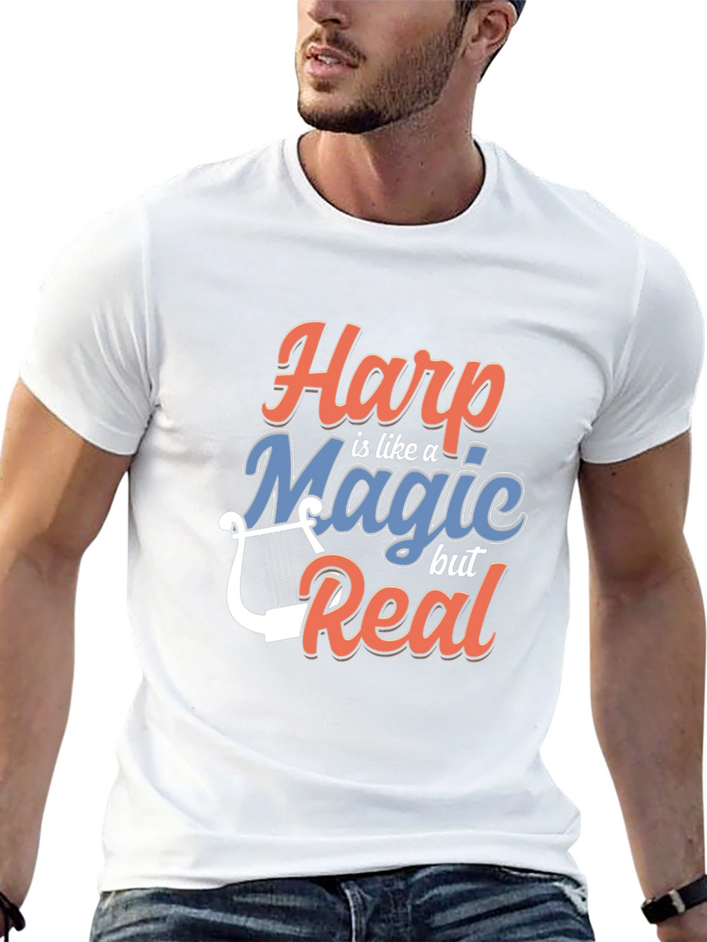 Harp is Like Magic But Real Graphic Tee