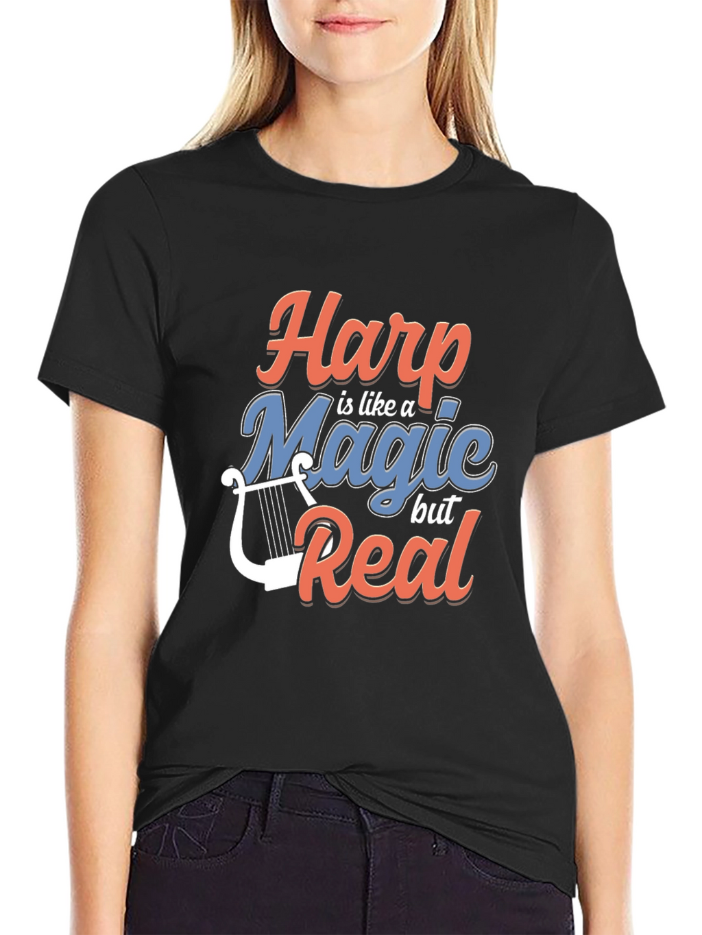 Harp is Like Magic But Real Graphic Tee
