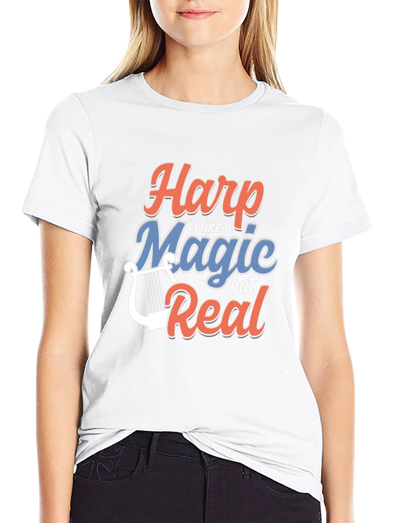 Harp is Like Magic But Real Graphic Tee