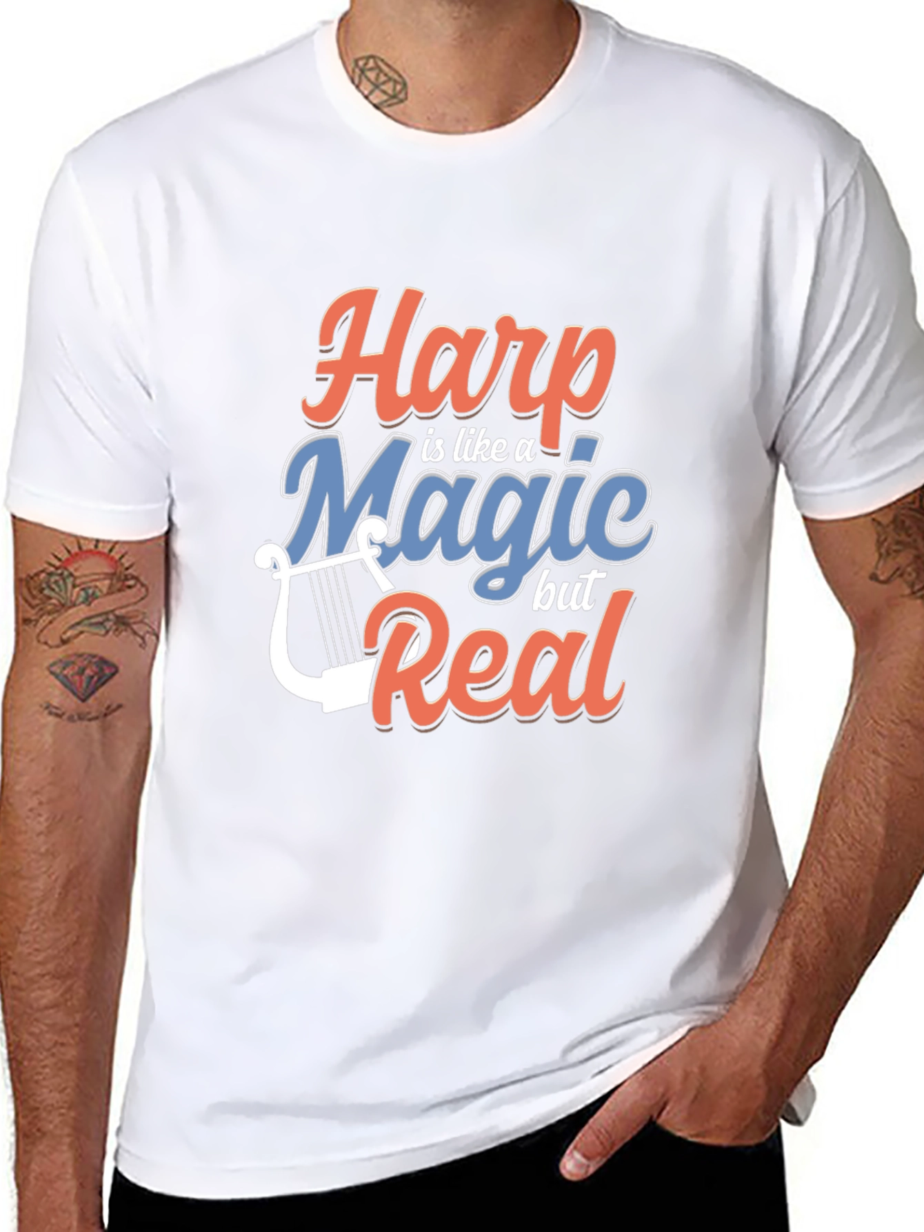 Harp is Like Magic But Real Graphic Tee