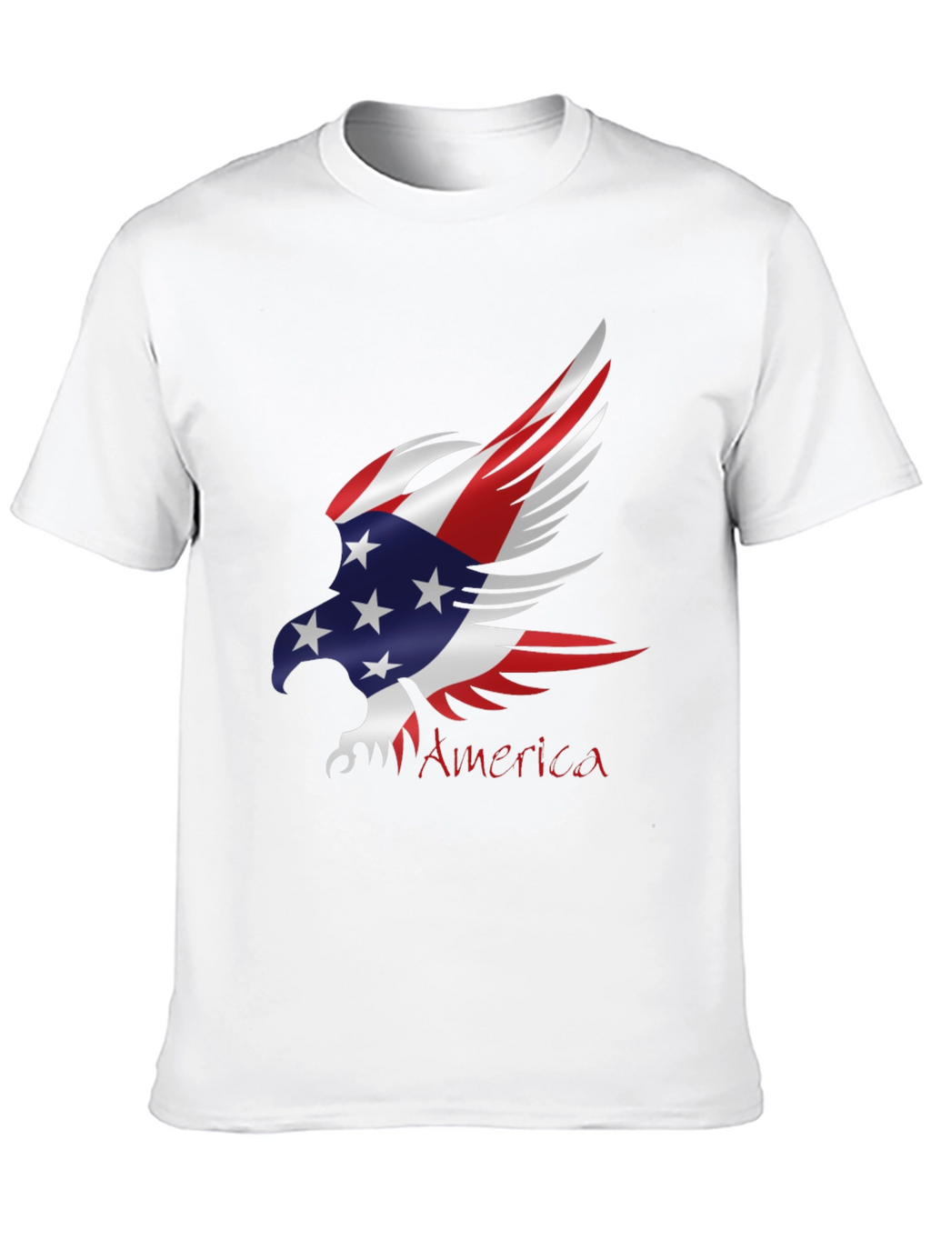 Patriotic Eagle USA Flag Graphic T-Shirt