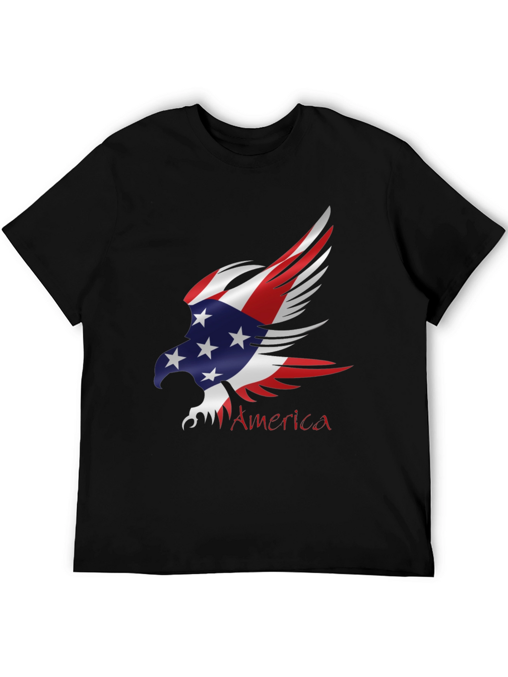 Patriotic Eagle USA Flag Graphic T-Shirt