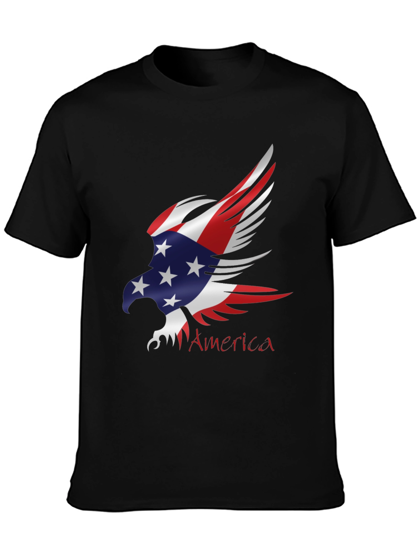 Patriotic Eagle USA Flag Graphic T-Shirt
