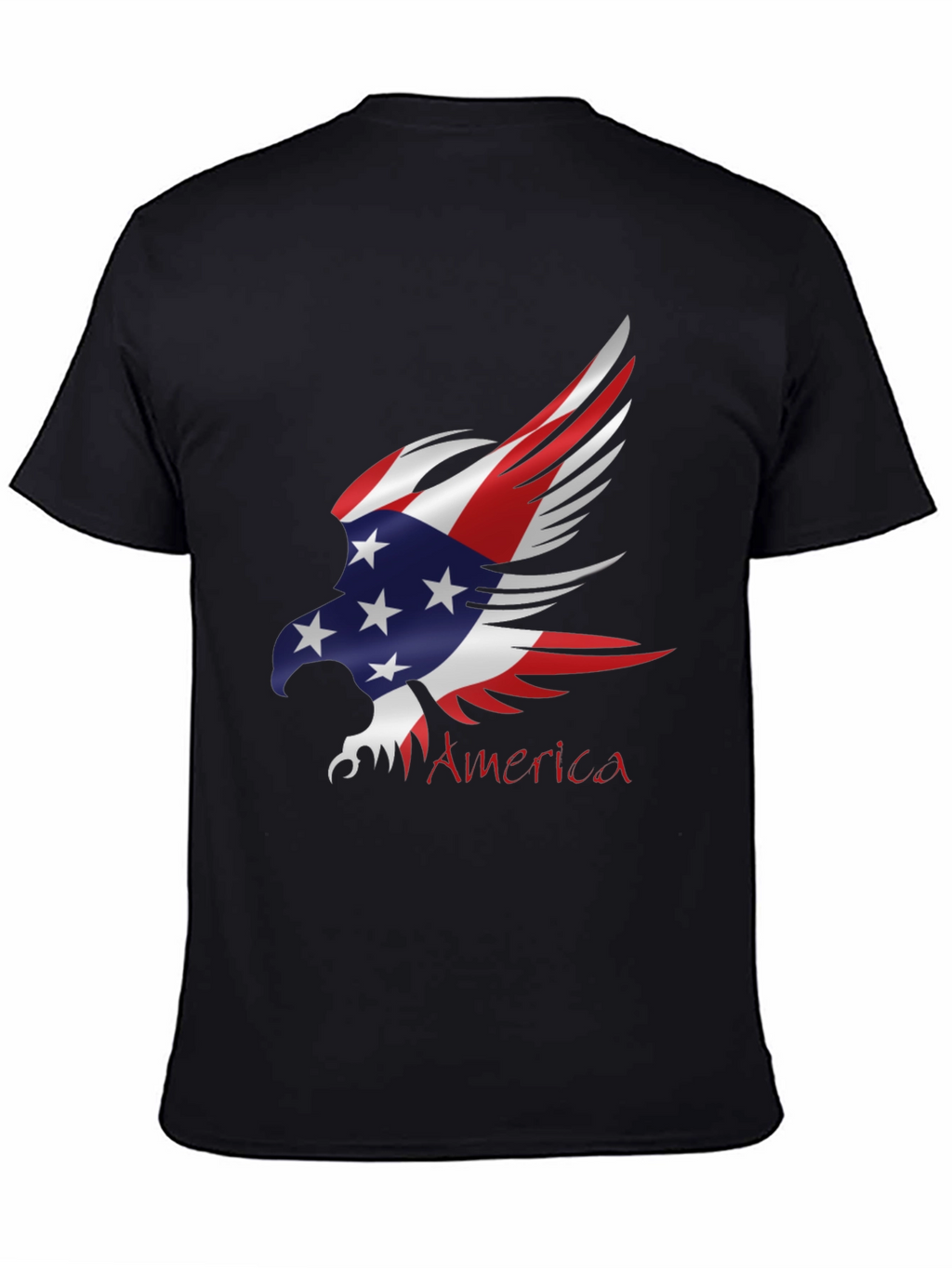 Patriotic Eagle USA Flag Graphic T-Shirt