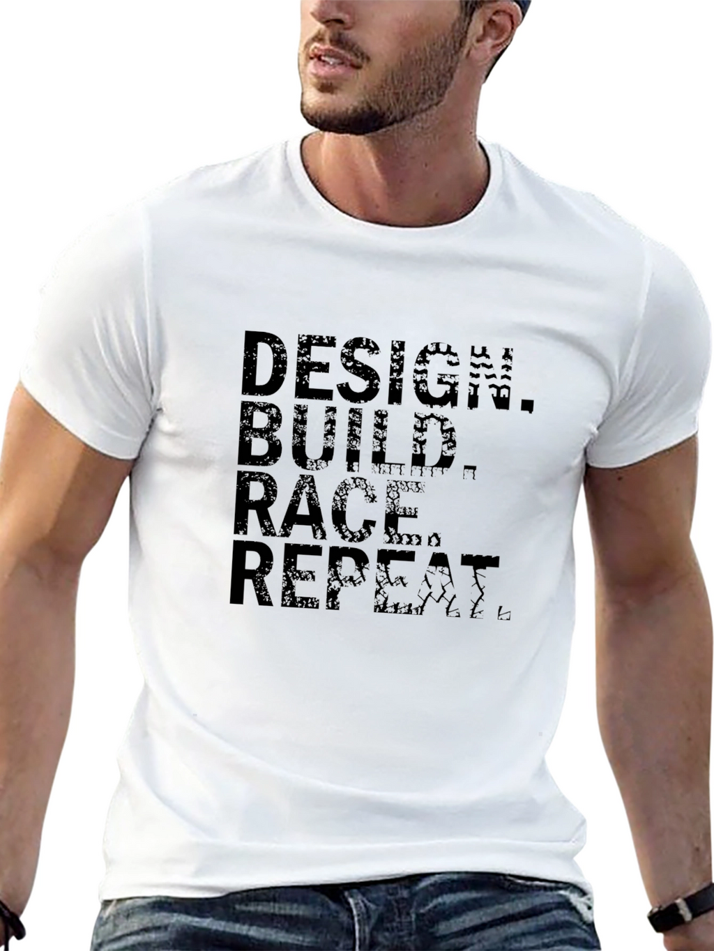 Design Build Race Repeat Black T-Shirt