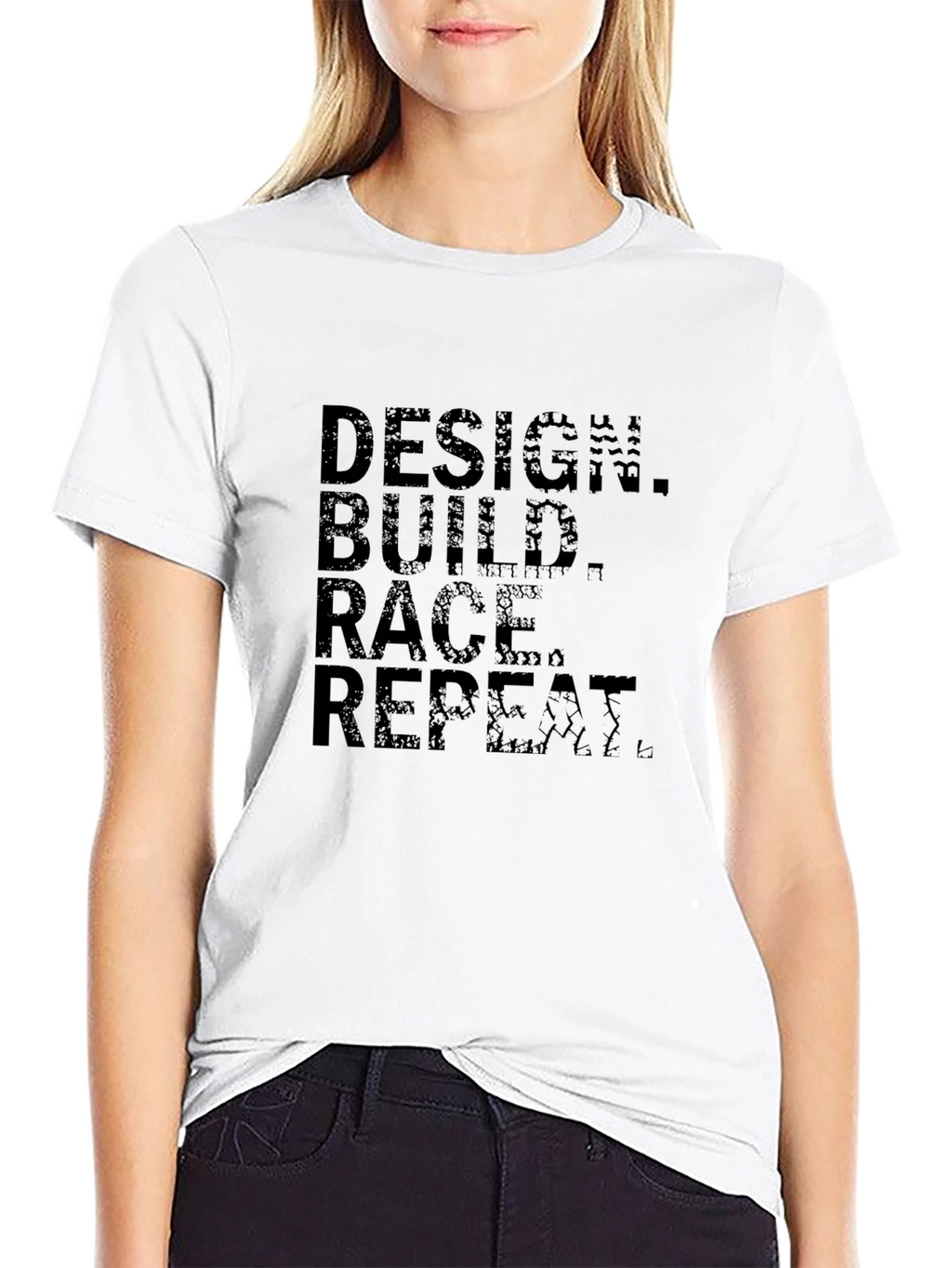 Design Build Race Repeat Black T-Shirt