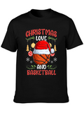 Christmas Love & Basketball Holiday Graphic Tee